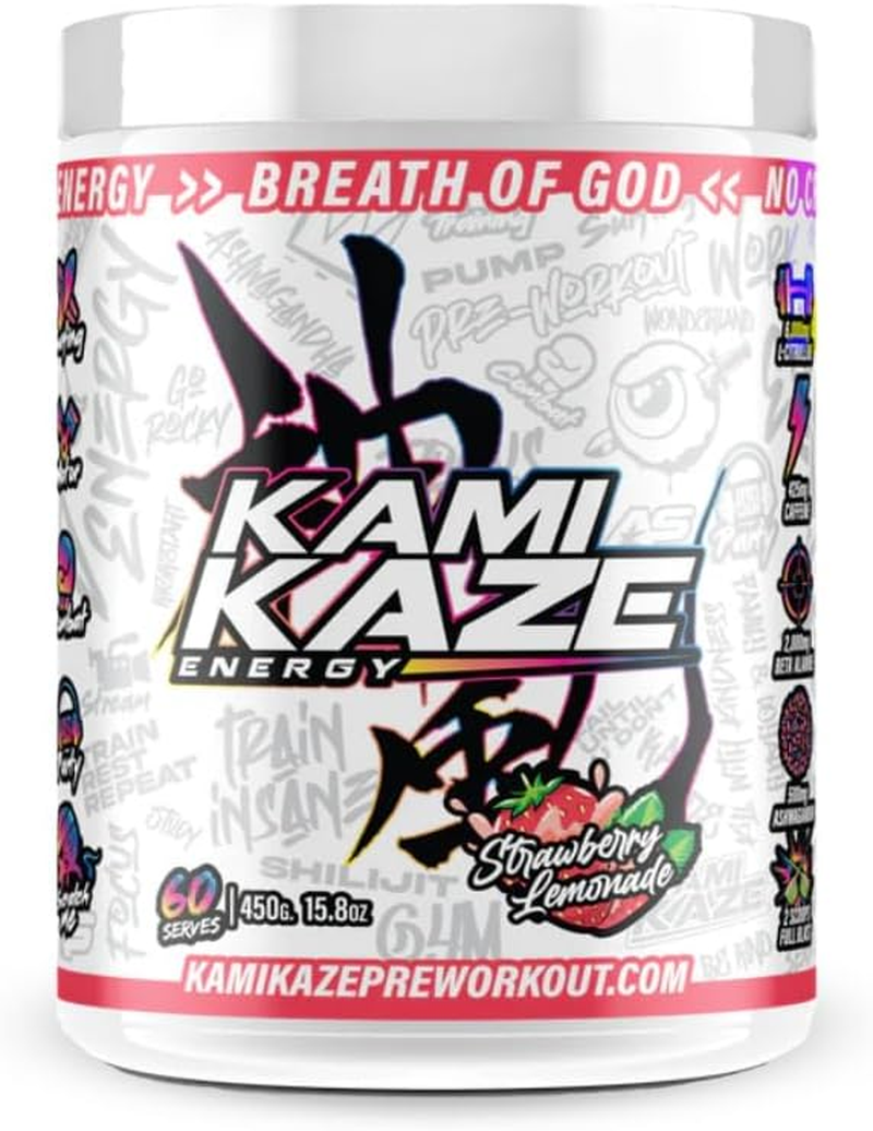 Kamikaze Pre Workout | High Energy Pumps | 30 Serves (Strawberry Lemonade) image number 3