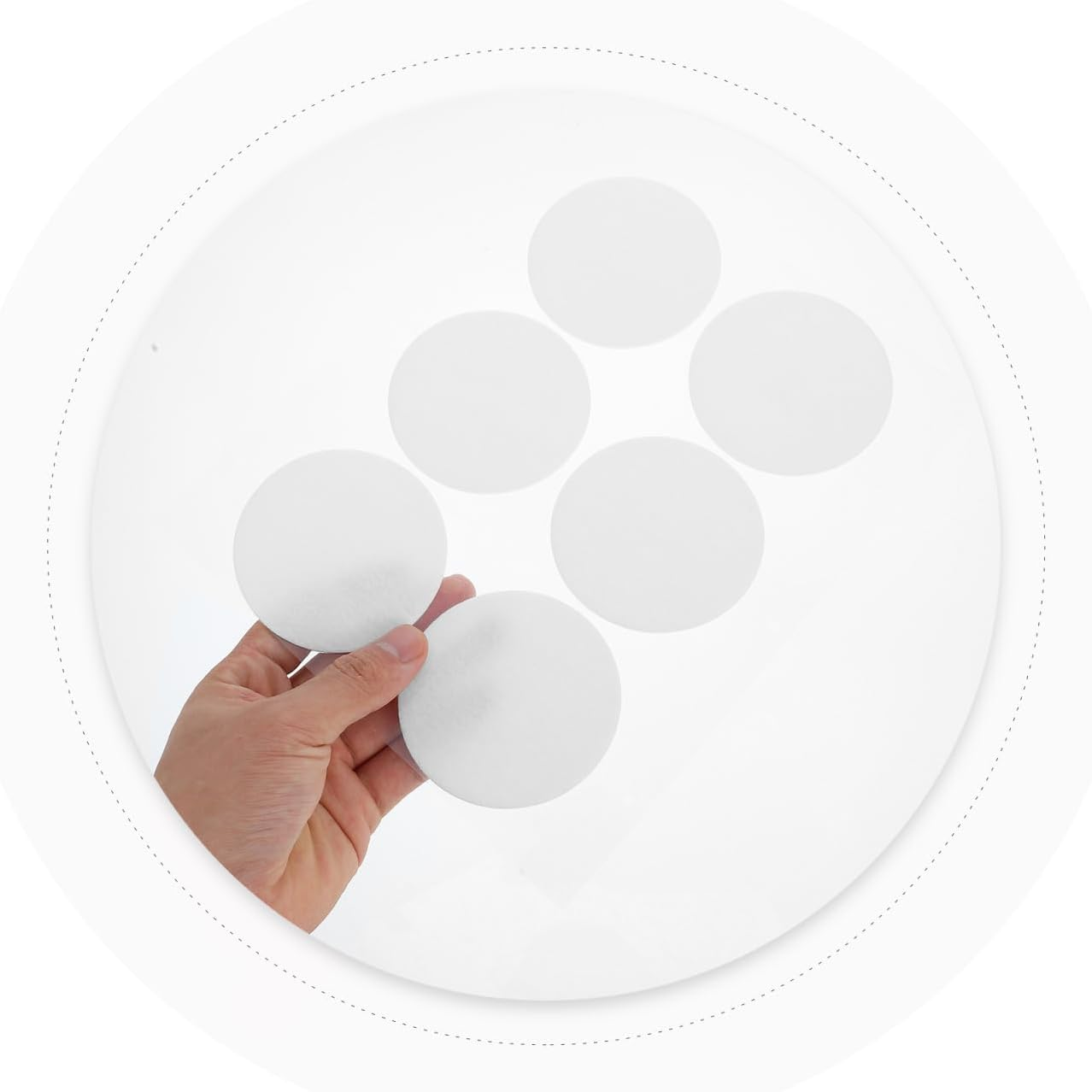 Mipcase 24Pcs Monotub Adhesive Filter Discs : Monotub Filters for Mushroom Cultivation - Mushroom Growing Supplies, 2.95X2.95X0.08In (White) image number 3