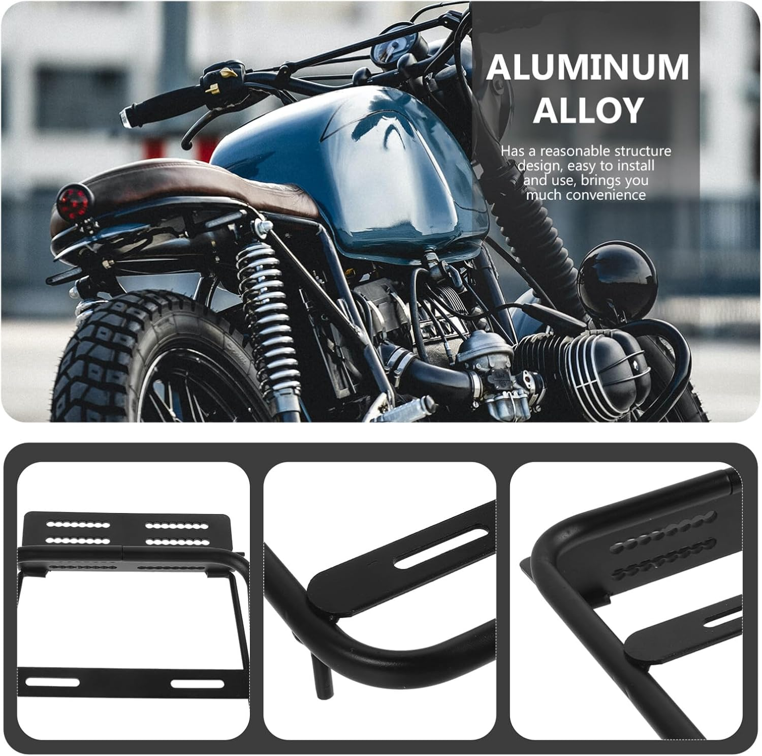 BESPORTBLE Electric Car Trunk Bracket Motorcycle Luggage Rack Motorbike Carrier Rack Aluminum Alloy Material Wear-Resistant Design Convenient for Daily Use Motorbike Accessories image number 6