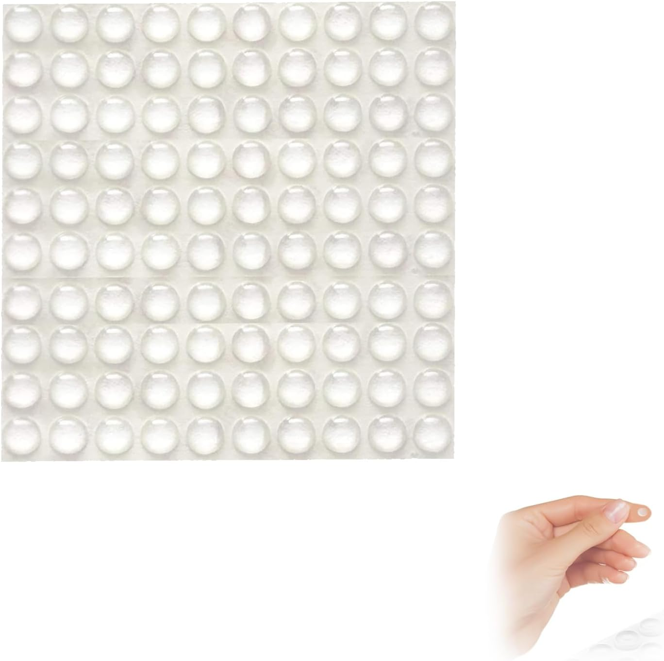 ONBPIY 100-Piece Clear Self-Adhesive Rubber Bumpers - Furniture Protector Pads for Drawer Cabinet Door Table Laptop Surface image number 2