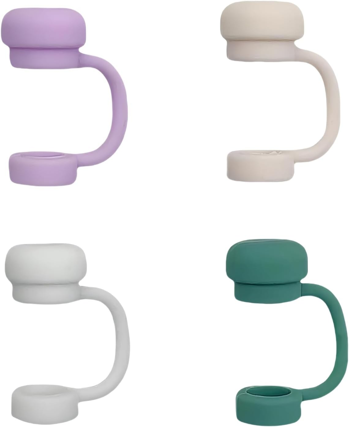 Castaic 4 Pcs Straw Covers 0.9Cm Diameter Straw Cover Caps Dust-Proof and Leak-Proof (4 Straw Covers) image number 1