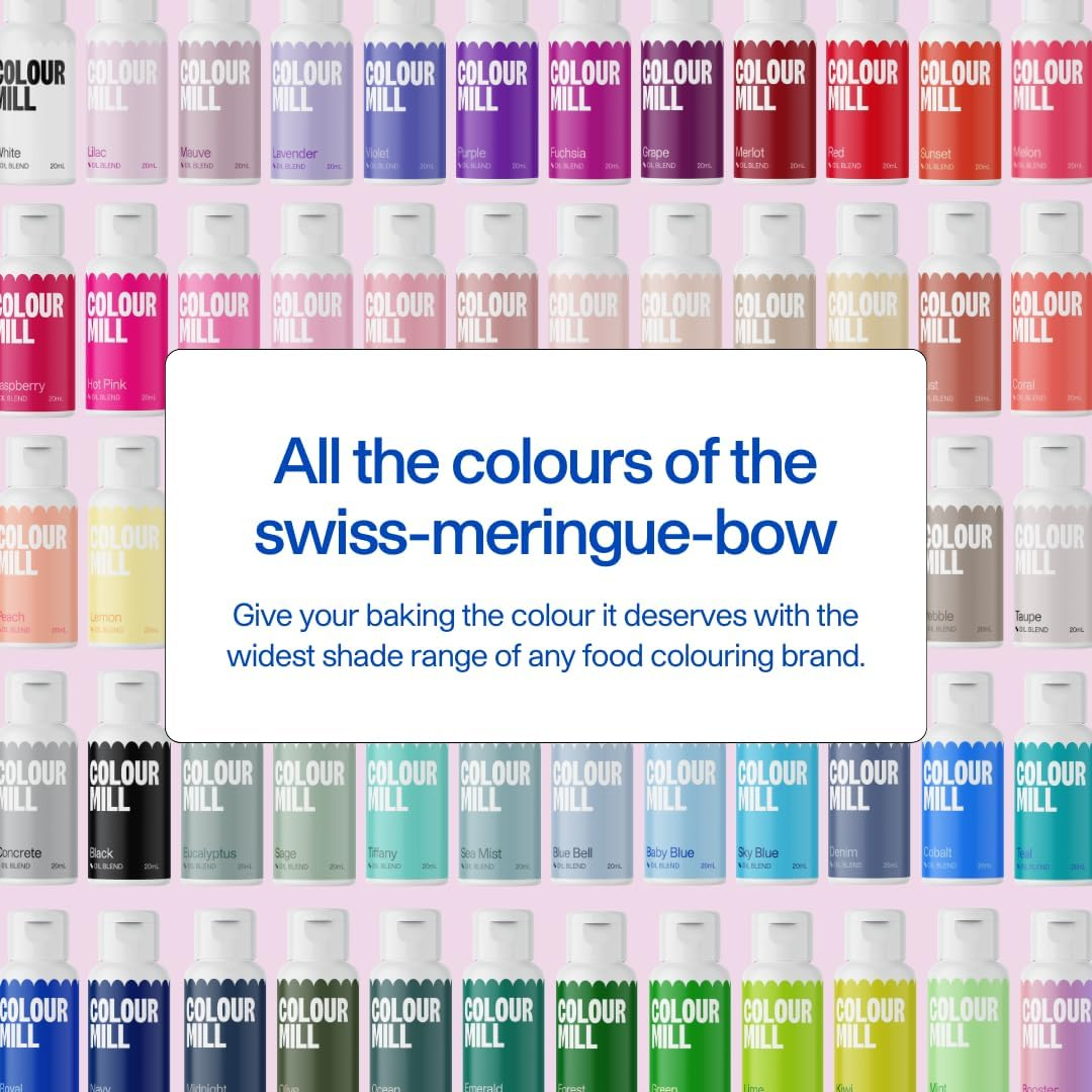 Colour Mill Tropical Pack Oil Blend Oil-Based Food Colouring, 6 Colours X 20Ml Each: Cobalt, Fuchsia, Melon, Coral, Mango, Kiwi, 120Ml Total, 4.08 Fl Oz image number 4