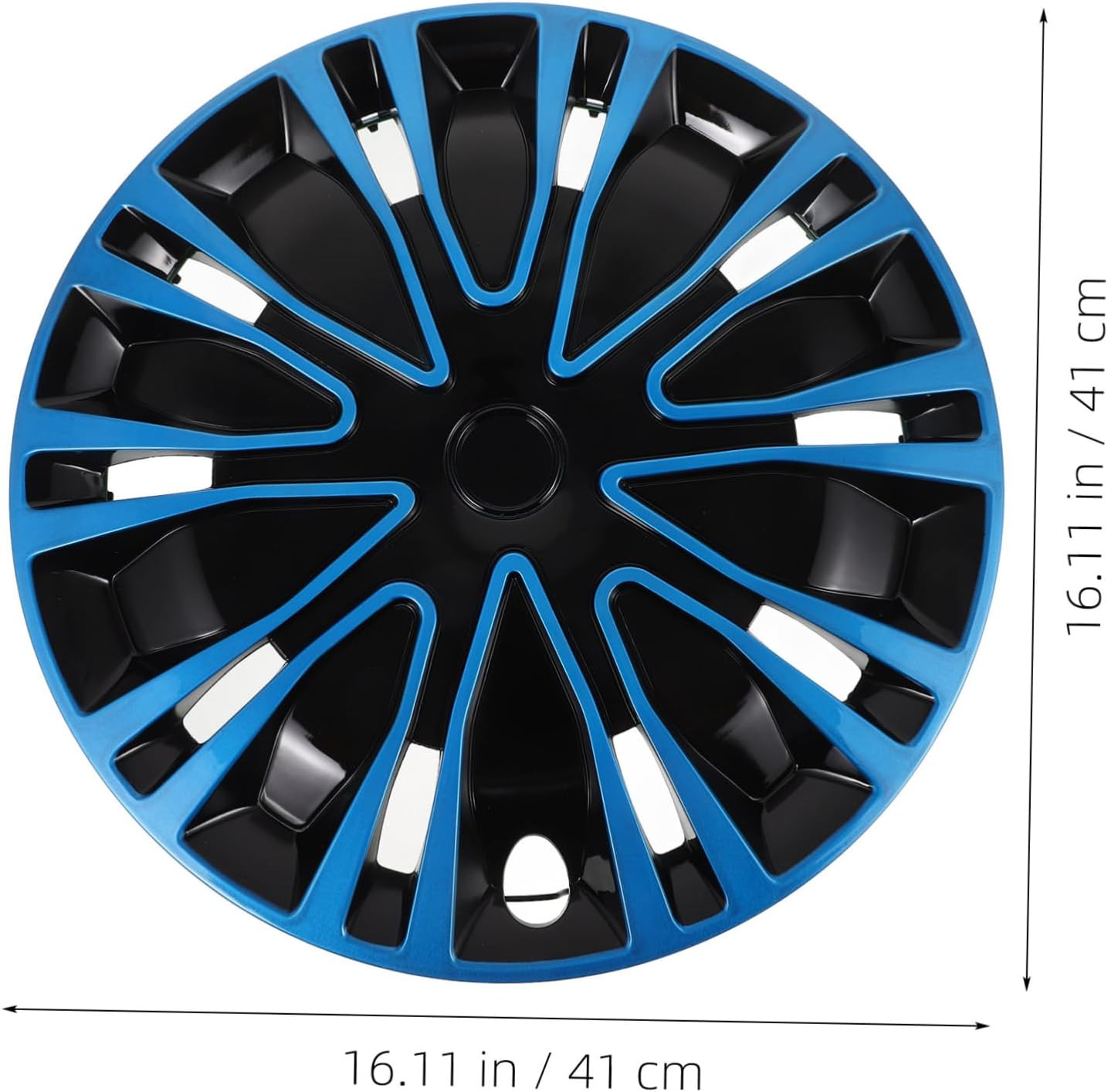 BRIGHTFUFU 15-Inch Car Hubcaps Blue Black Decorative Wheel Cover Universal Automotive Rim Caps for Vehicle Exterior Accessories image number 5