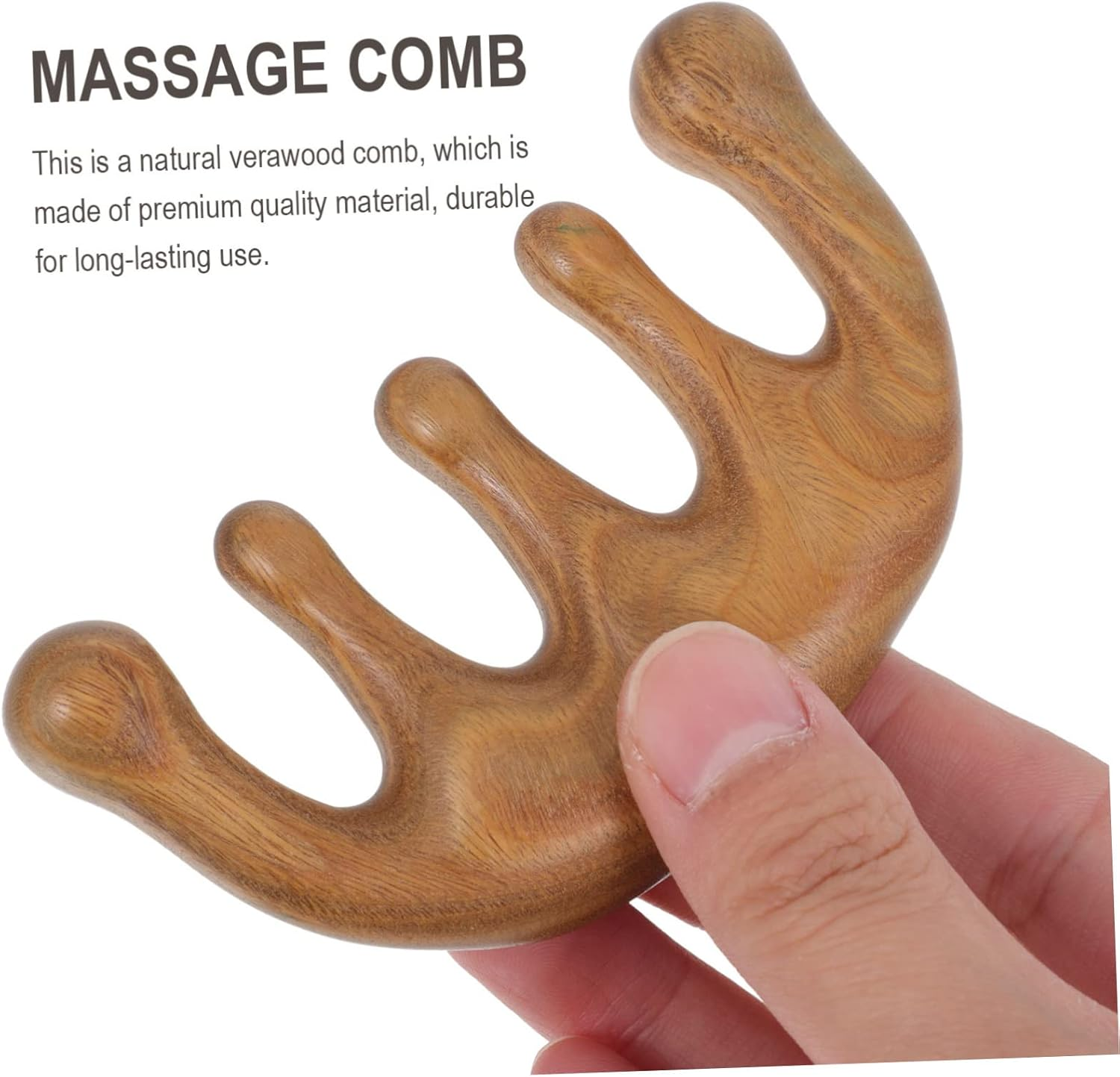 TOVINANNA Practical Massage Comb Wooden Hairbrush for Scalp Relaxing Massager for Hair image number 4