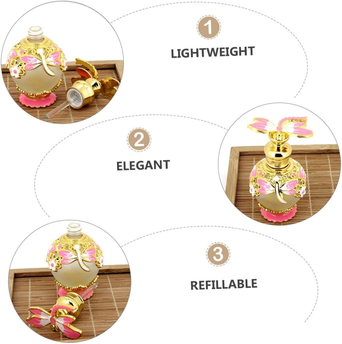 Empty Perfume Bottle Dropper Glass Aromatherapy Bottle for Collecting Traveling image number 3