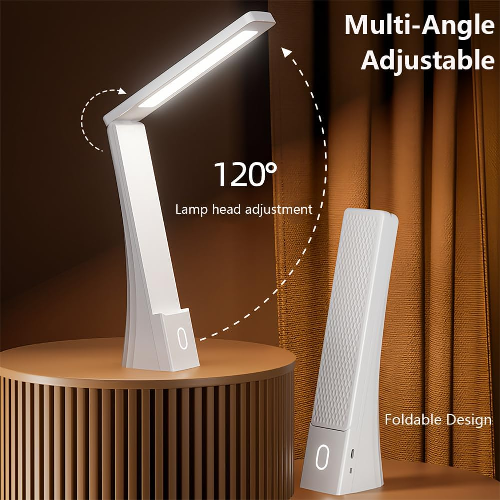 RUPEWA Desk Lamp, LED Desk Light, Portable Table Lamp USB Rechargeable, Eye-Caring Lamp for Reading, Working, Office, Dormitory image number 4