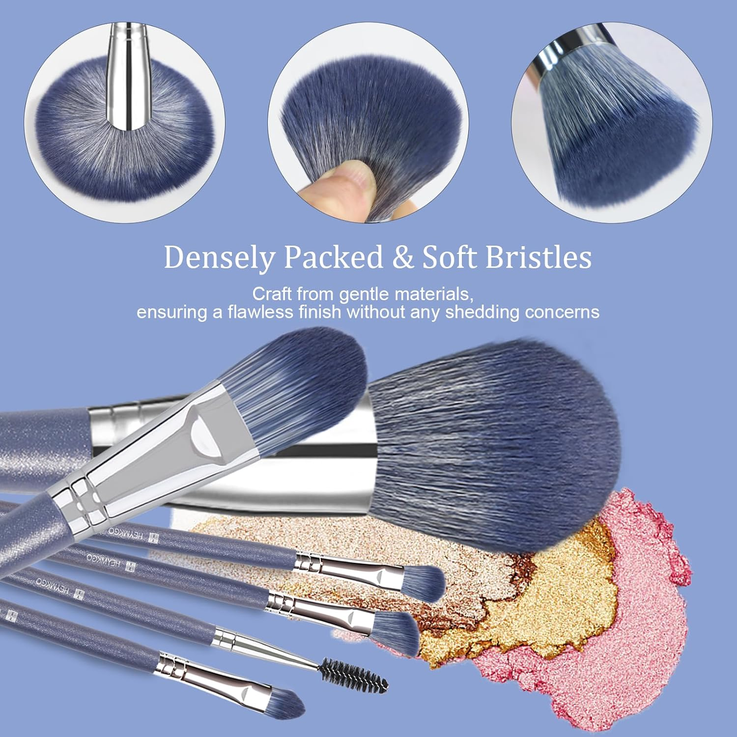 Makeup Brushes 16 Pcs Make up Brushes, Foundation Brush Professional Makeup Brush Set Eyeshadow Eyeliner Brush Blush Brush, Blending Brush Concealer Brush Kit Gifts for Women Birthday Xmas Valentine image number 3