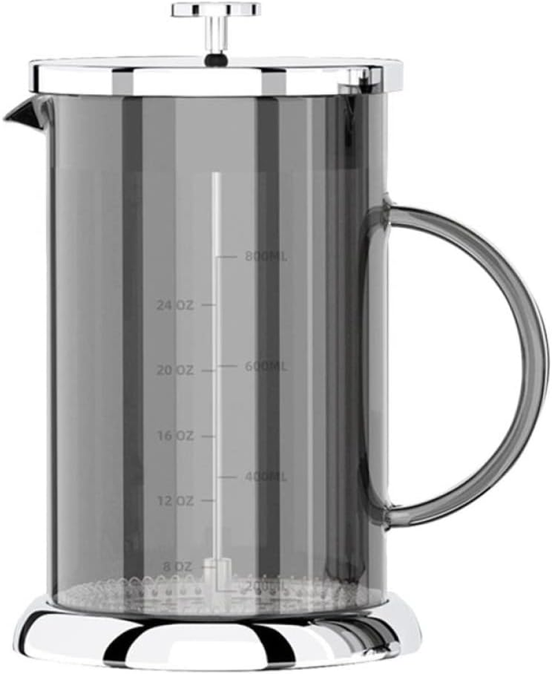 Stove Top Kettle Coffee Maker Thermal Insulation Glass1000Ml Coffee Press for Home Office Double Wall Milk Froth Kettle Espresso Kettle Water Boiler for Stove image number 5