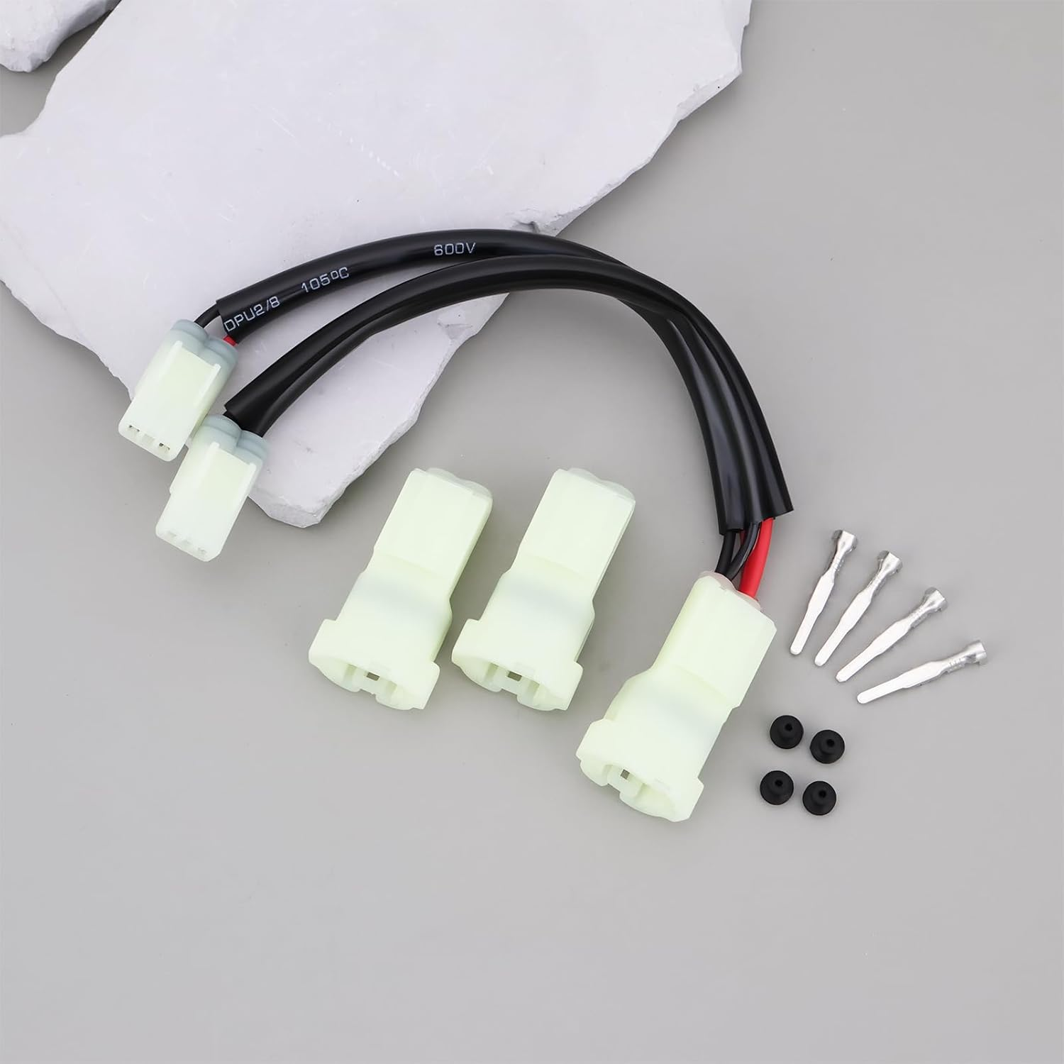 Emsea Motorcycles One to Two Power Splitter Compatible with Honda CB500X/F/R CB650F 15Cm