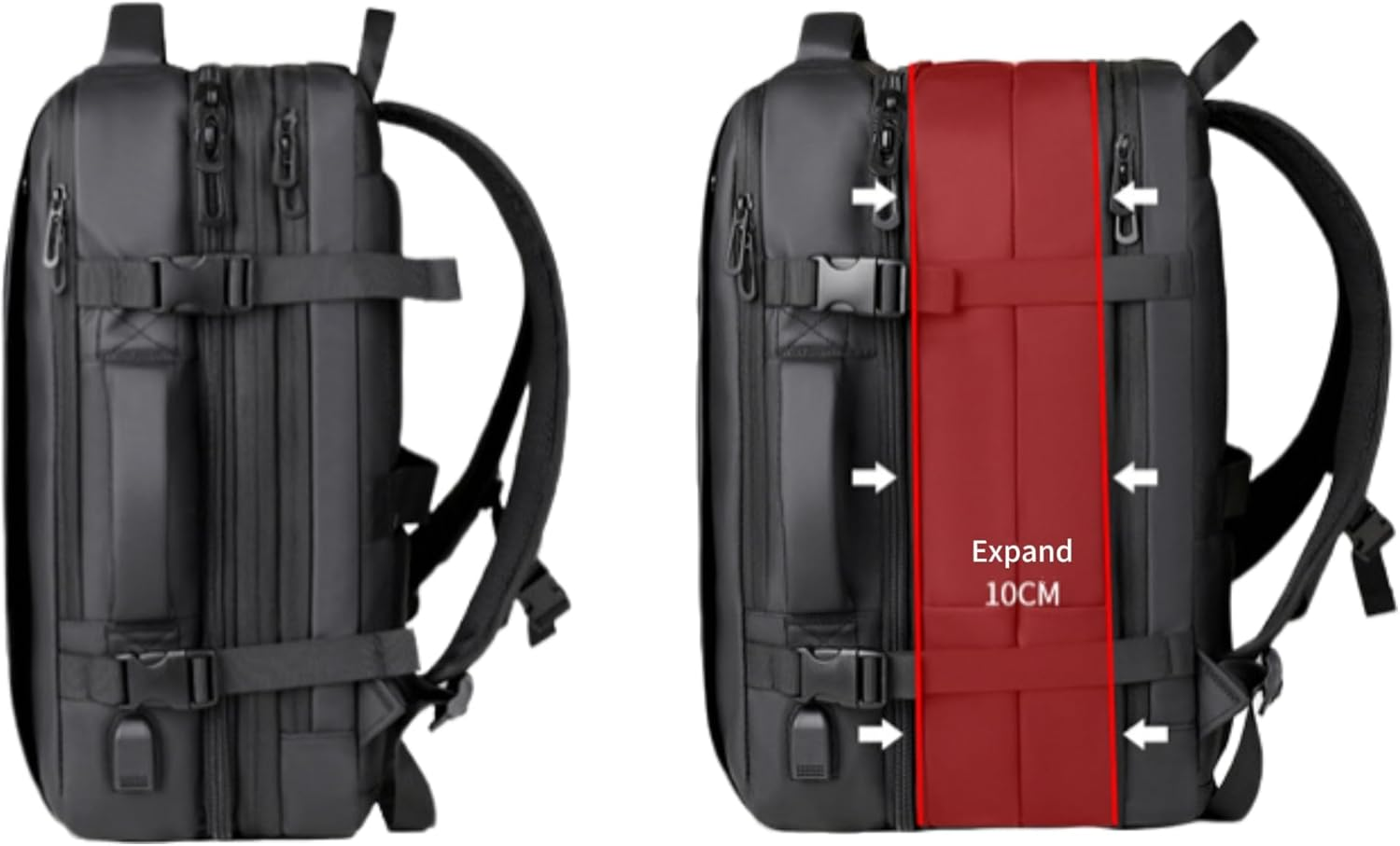 TYLOOTECH Business Travel Backpack with USB Charging Port, Laptop Backpack Water - Resistant for 15 Inch Laptop, Large Computer Backpack for Work, School, Commuting image number 6