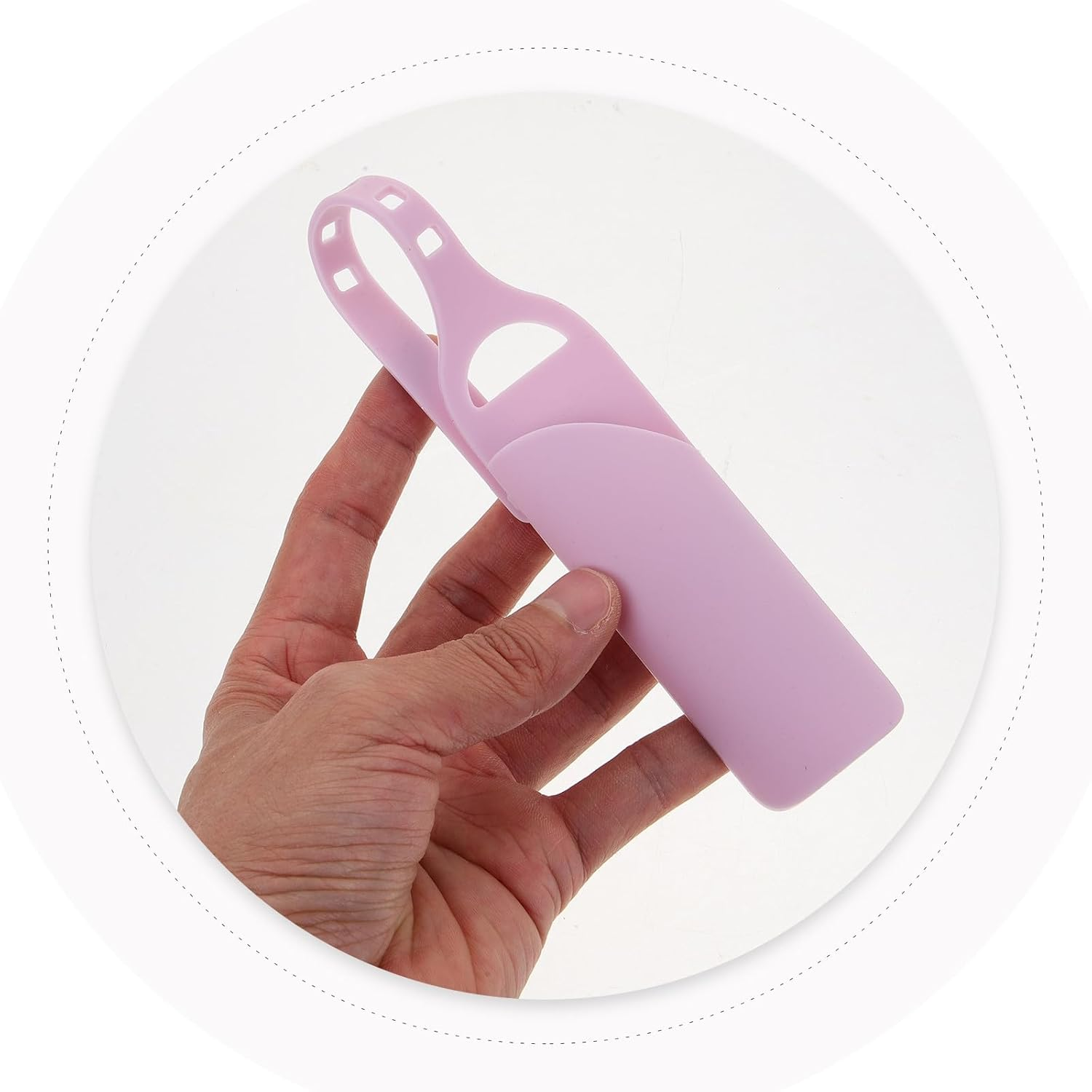 HOMOCONO Portable Silicone Lipstick Holder Mini Lip Balm Pouch Compact Makeup Organizer Travel-Friendly Small Lipstick Storage Bag and Easy Access