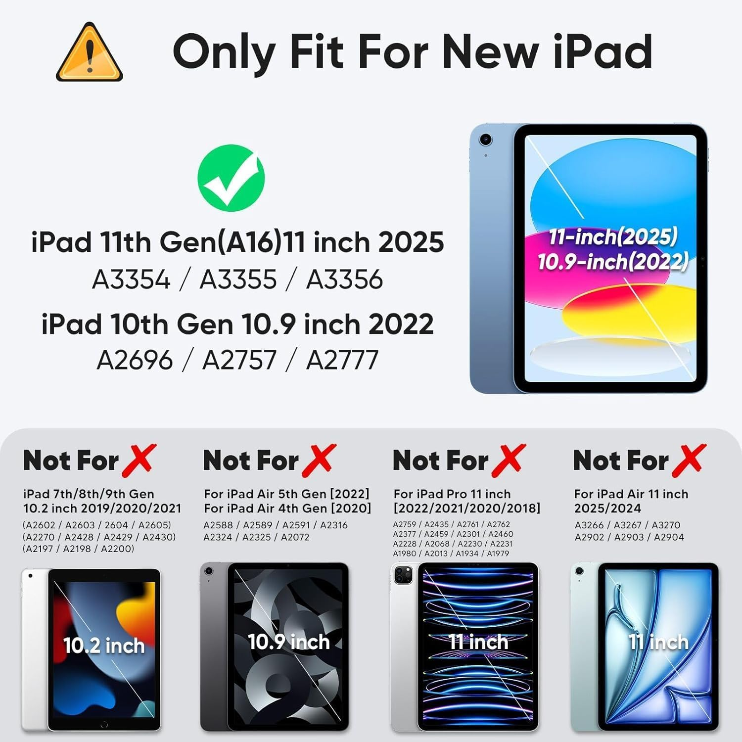 Herize Ipad 10/11Th(A16) Generation 10.9 Inch Case Cover 2022/2025 with Pencil Holder&Shoulder Strap, Ipad 10Th Gen A2757/A2777 Heavy Duty Shockproof Protective Case with Kickstand for Kids Girls Boys - Colorful Purple image number 2