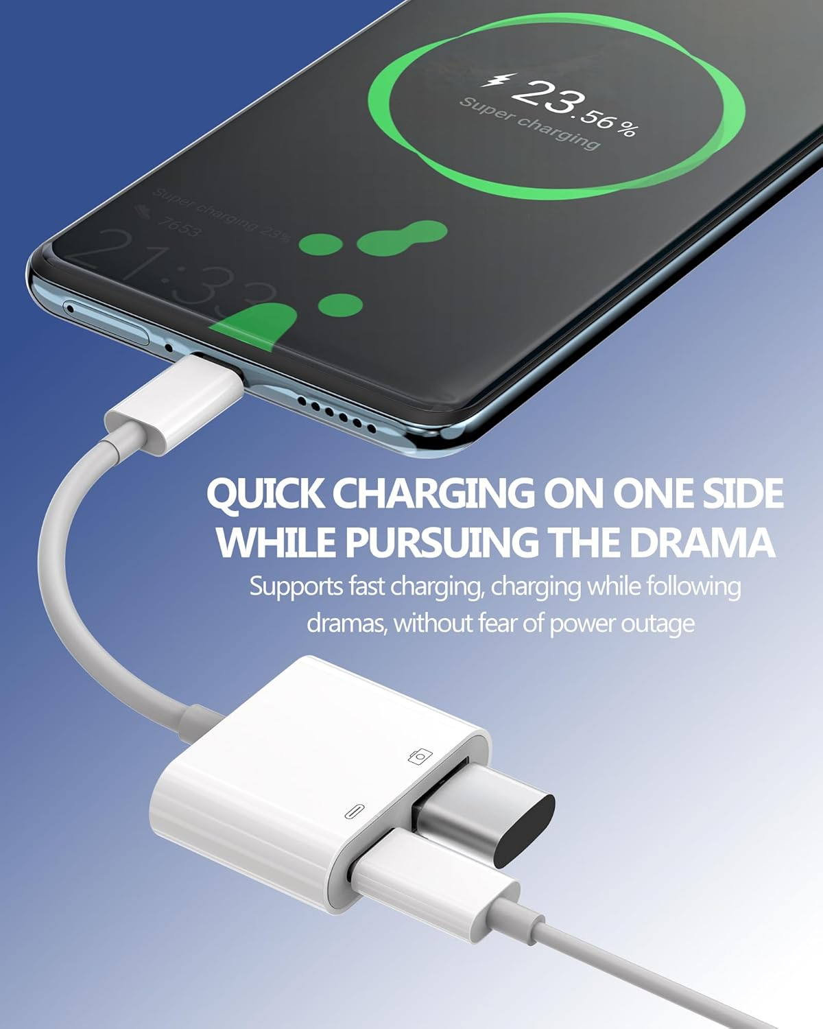 USB-C to USB Adapter(2In1) Type C Cable Accessories Thunderbolt Converter OTG 3.0 Mouse Port Dongle Compatible for Samsung for Iphone15 Pro Max plus for Ipad Macbook