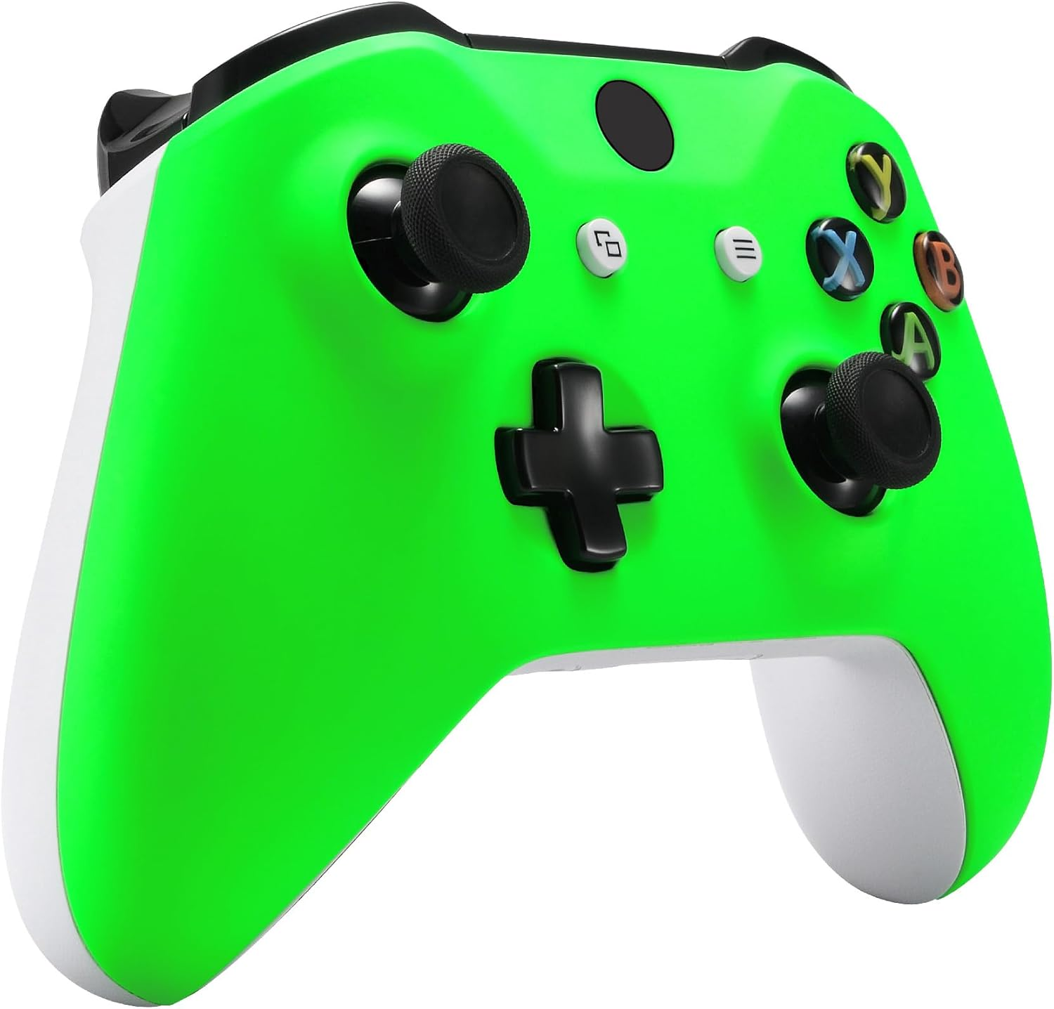 Extremerate Neon Green Soft Touch Grip Front Housing Shell Faceplate for Xbox One X & One S Controller Model 1708 - Controller NOT Included