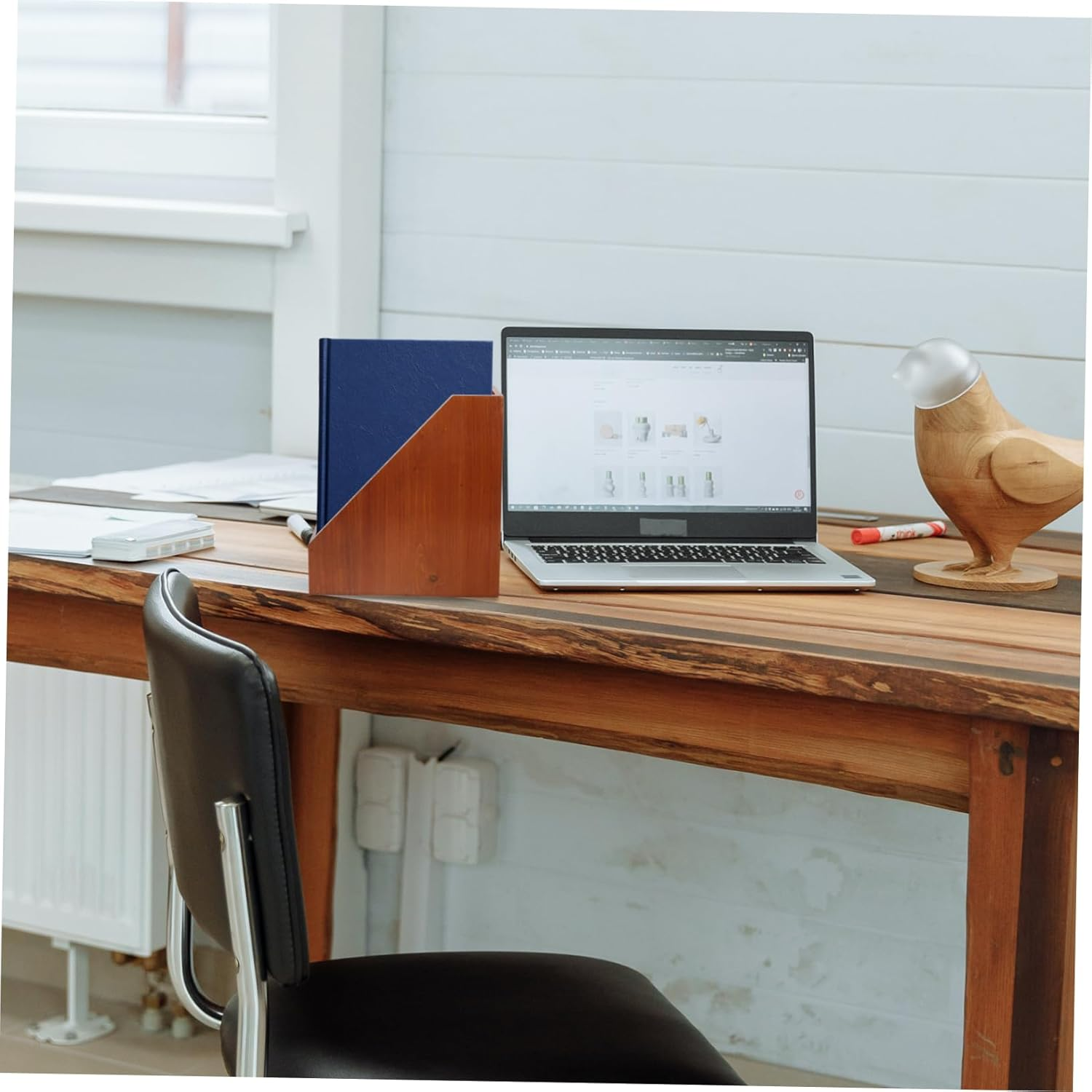 Operitacx Solid Wood Storage Box for Desktop Organization Wooden Desk Organizer for Home Office Accessories for Computer Desk Vanity Organizers and Storage image number 5