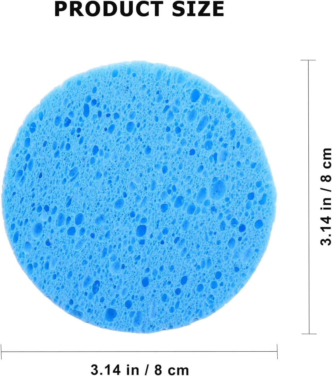 MUSISALY 30Pcs Facial Makeup Removal Sponges Gentle Exfoliating Cellulose Face Cleansing Pads for Deep Pore Cleaning Oil Removal and Smooth Skin Includes Pink Blue Pads image number 6