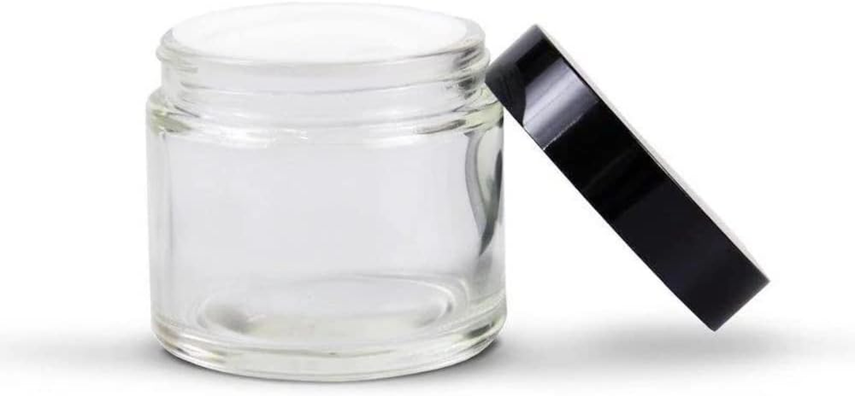Clear Plastic Jar with Black Lid (10Gm)