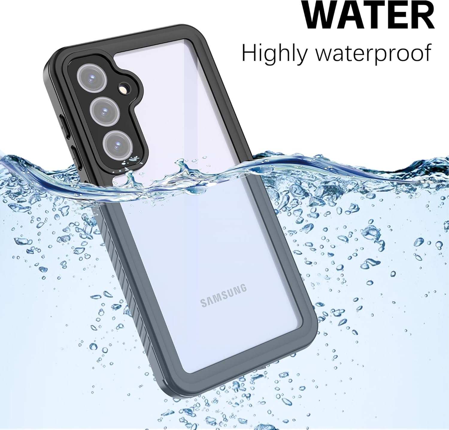 SIYOPINPFY Case for Samsung Galaxy A32 5G Case, IP68 Waterproof Dustproof Shockproof Cases, 360 Full Body Protective Heavy Duty Rugged Front/Back Phone Cover for Samsung Galaxy A32 5G Black