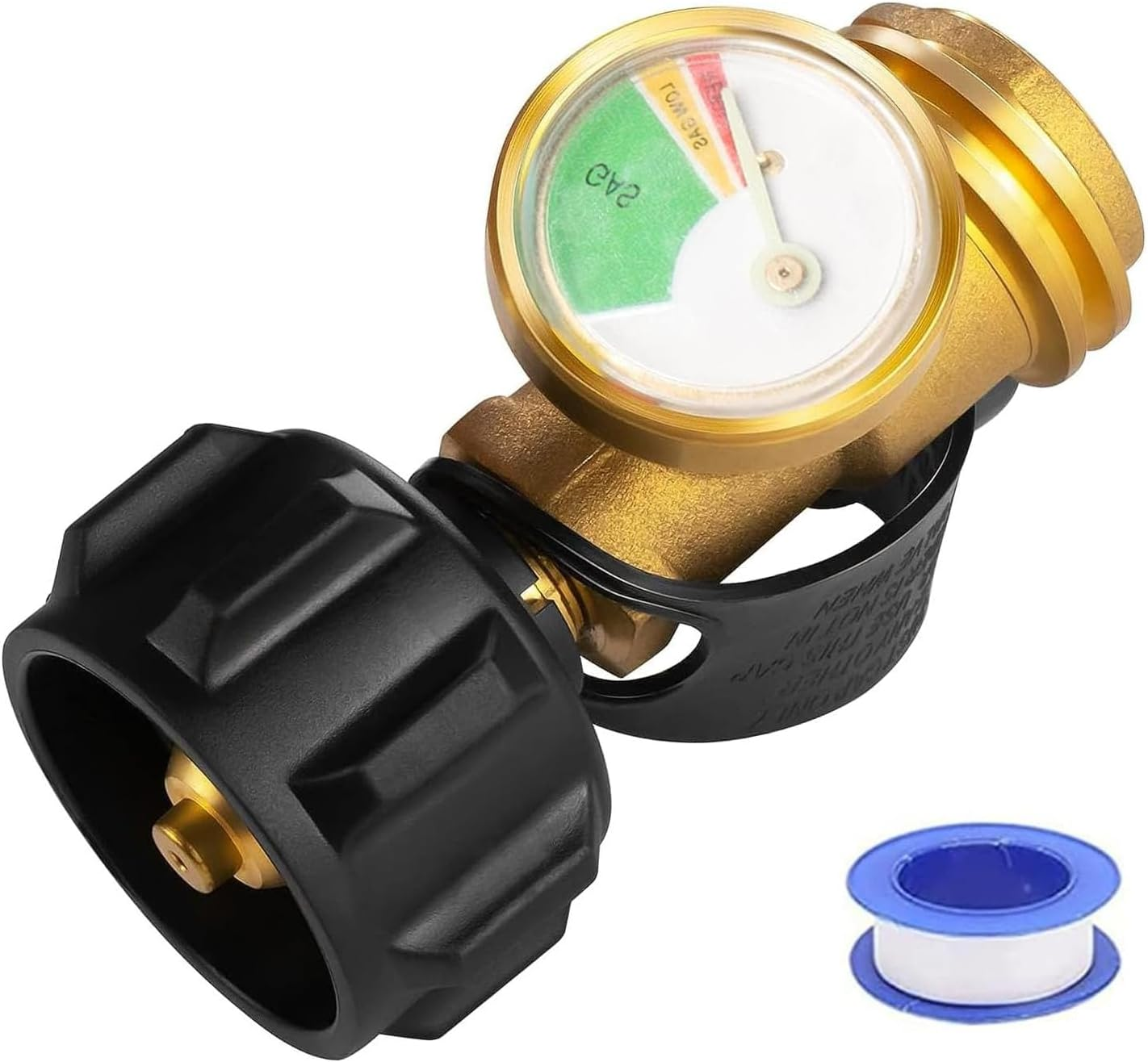 QCC Propane Tank Gauge Level Indicator, Universal Pressure Gauge Leak Detector for RV Camper BBQ Gas Grill Fire Pit Qcc1/Type1, Gas Generator/Stove/Range, Heater image number 5