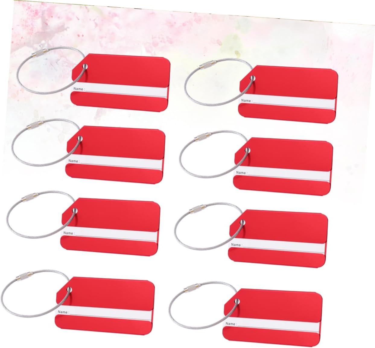 AKOOSY Aluminum Luggage Tags Fashion Multicolour Baggage Tag for Travel Suitcase with Name Card Slot image number 5