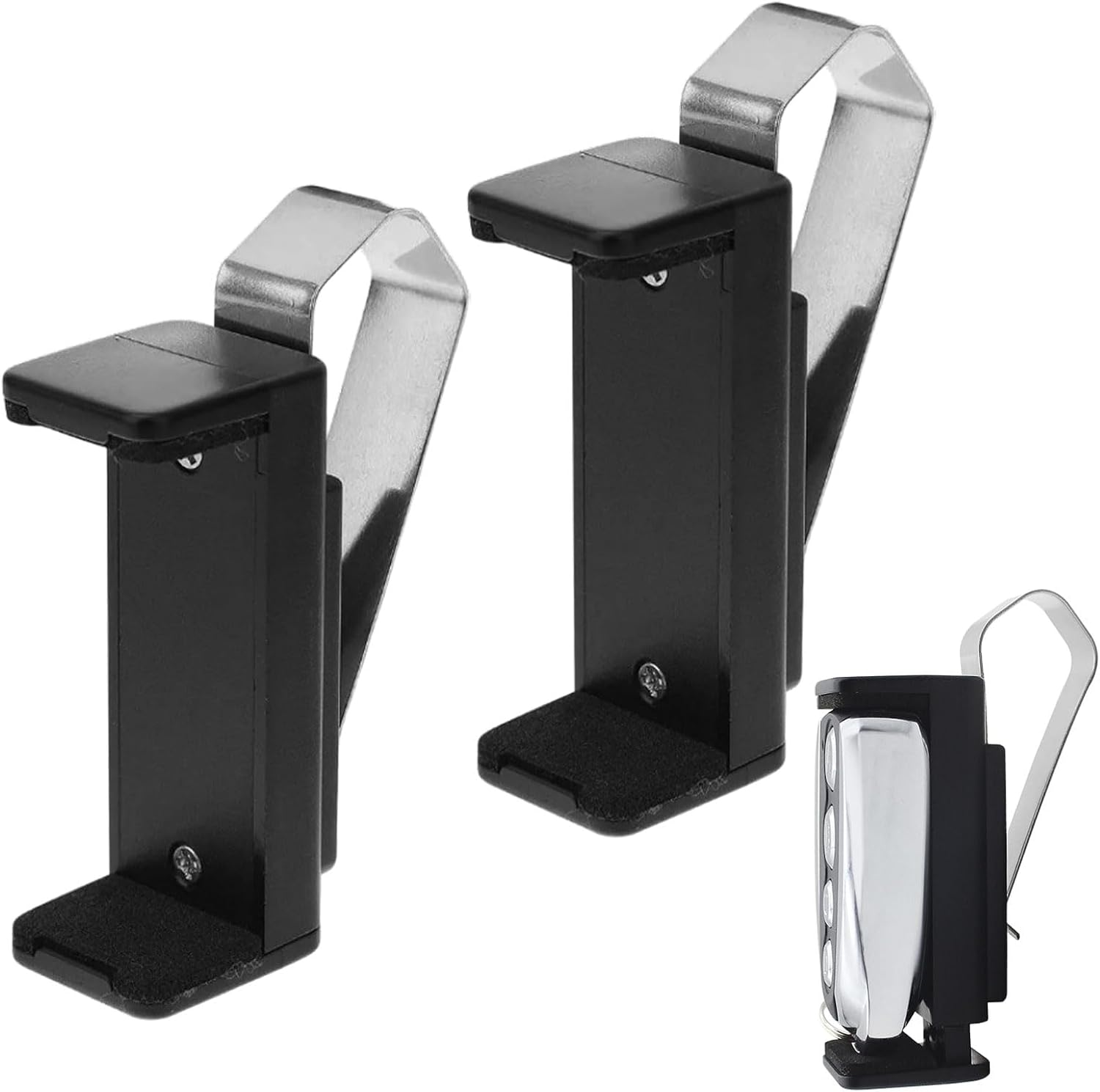 Universal Garage Remote Visor Clips, 2Pcs Car Visor Garage Remote Control, Adjustable 4.5-6.7Cm Holder, Universal Car Garage Remote Visor Clip(Not Include Both Remotes and Batteries) image number 3