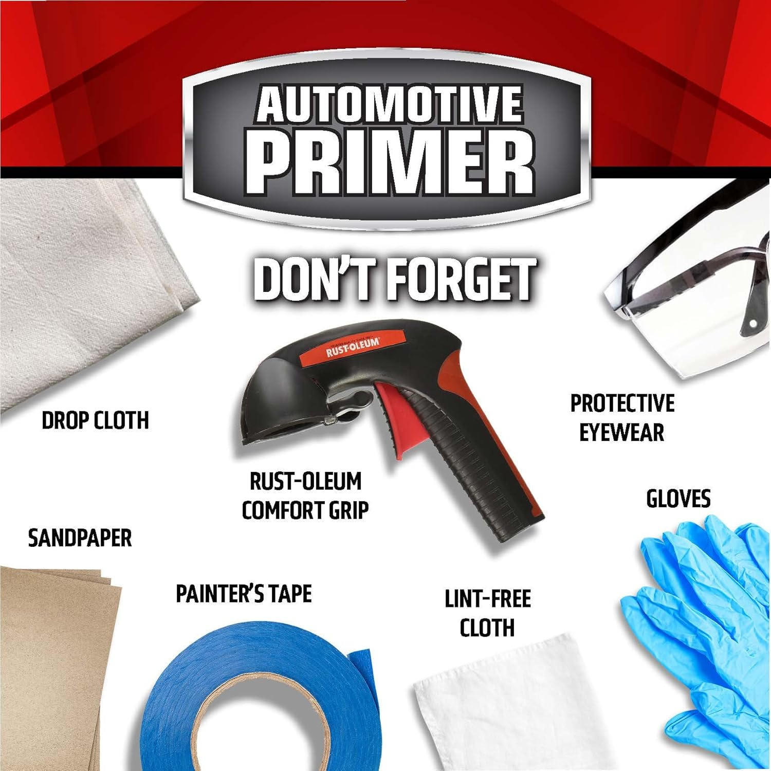 Rust-Oleum Automotive 260510 12-Ounce 2 in 1 Filler and Sandable Primer Spray, Gray image number 1