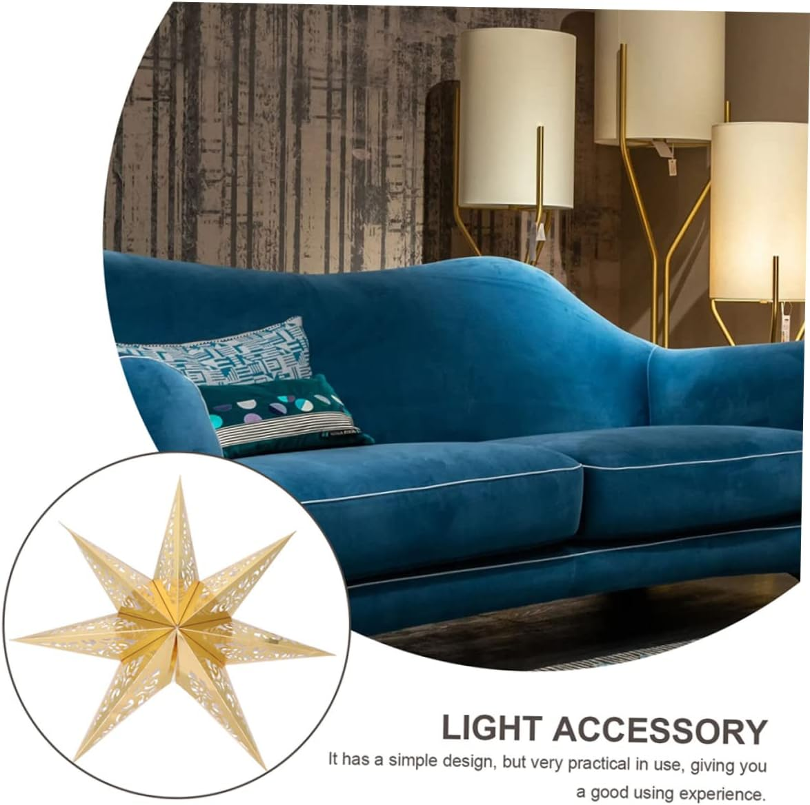 CAXUSD 3Pcs Star Lampshades Decorative Paper Shades for Home Decor for Bedroom Living Room Kitchen and Hallway Lighting image number 1