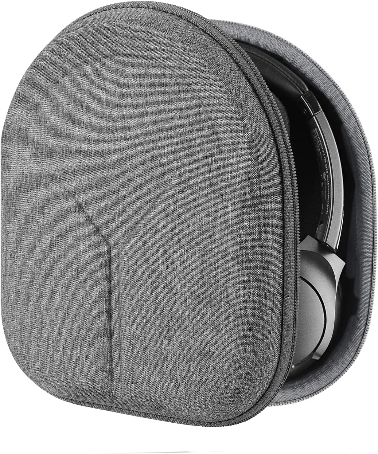 Geekria Shield Case Headphones Compatible with Anker Soundcore Q11I, Life Q20, Life Q30, Space Q45, Replacement Protective Hard Shell Travel Carrying Bag with Cable Storage (Light Grey)
