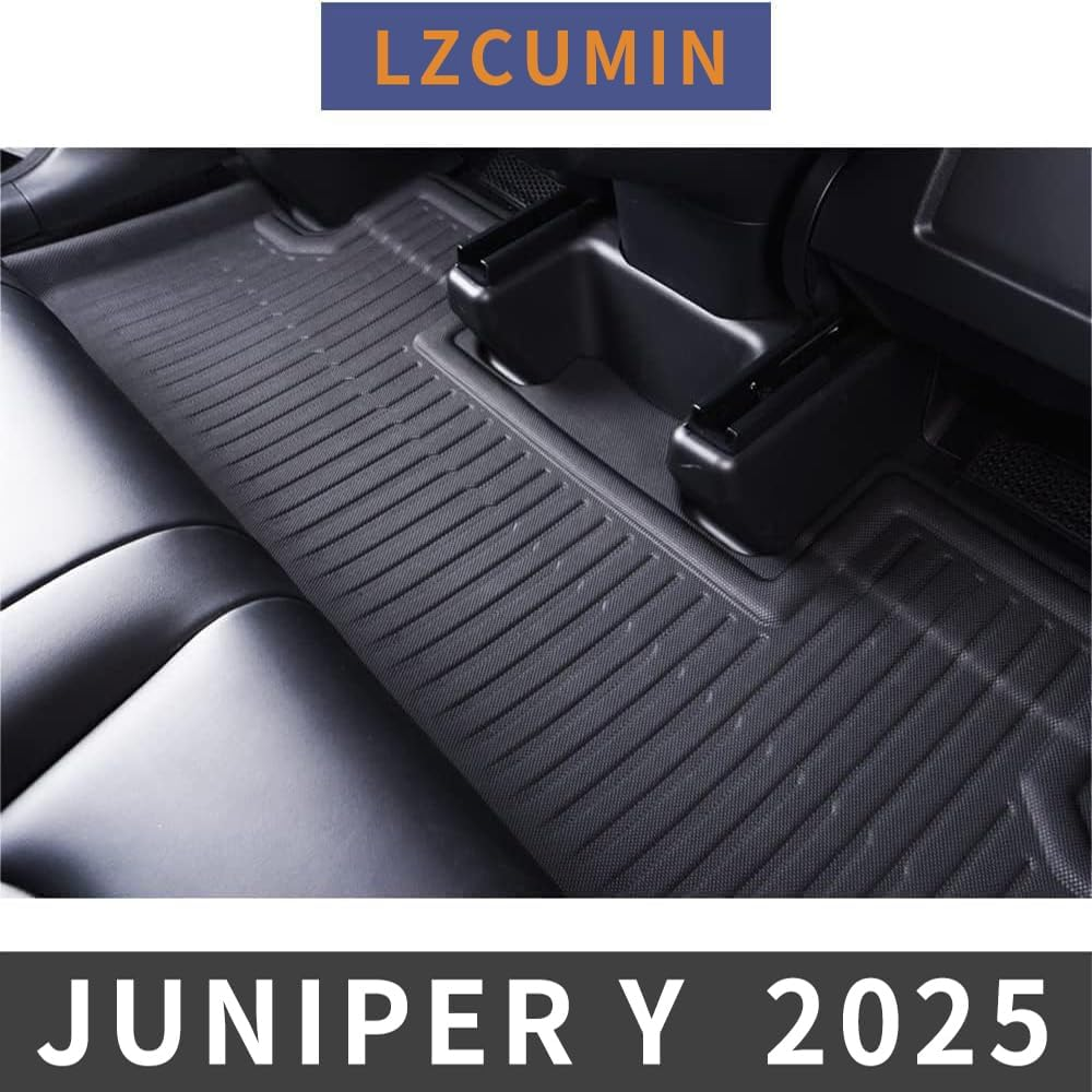 LZCUMIN for New Tesla Model Y Juniper 2025 XPE 3D Floor Mats Trunk Floor Mats & Cargo Liners Second Row Seat Back Mats High Performance Waterproof, Wrinkle Resistant, and anti Slip（Au RHD 9 Piece Set image number 2