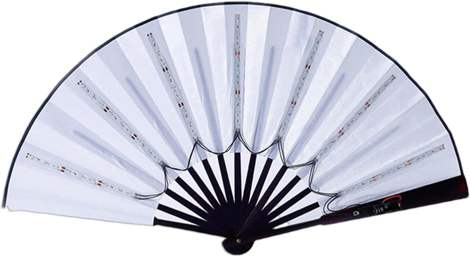 Led Glow Chinese Fan, Glowing Hand Fan, Light up Foldable Hand Fan, Stage Performance Show Light up Fan Birthday Present Wedding Night Bar Club Fluorescent Props