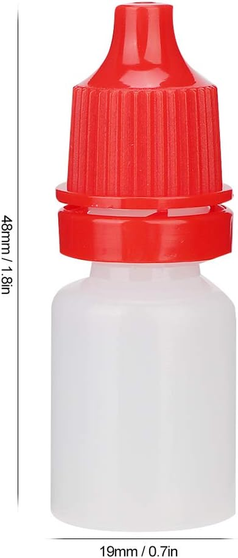 50PCS 5Ml Empty Clear Plastic Squeezable Dropper Bottles Refillable Eye Liquid Dropper Containers for Eye Drops Ear Drops Essential Oils (Red) image number 5