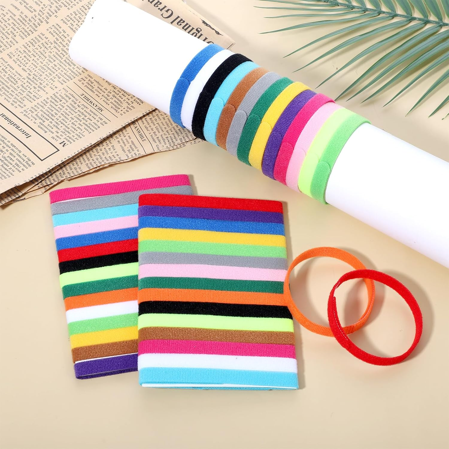 LXUEJIE 45 Pcs Puppy Whelping Collars, Newborn Pet Collar, 3 Sizes Adjustable Puppys Collars, Double-Sided Soft Adjustable ID Bands Puppy ID Collar for Newborn Pet Dog Cat 15 Colors (S/M/L image number 1