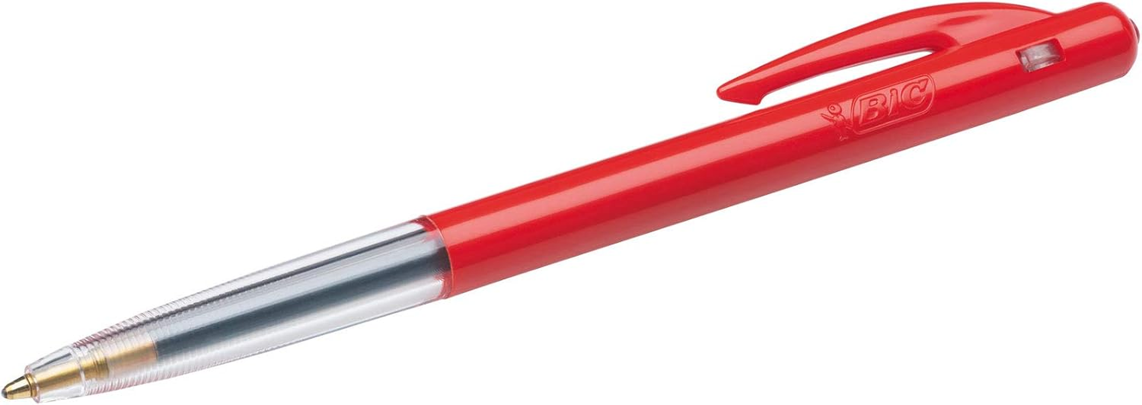 BIC 922619 Clic Retractable Ball Pens Medium Point (1.0 Mm) - Red, Box of 10 image number 3