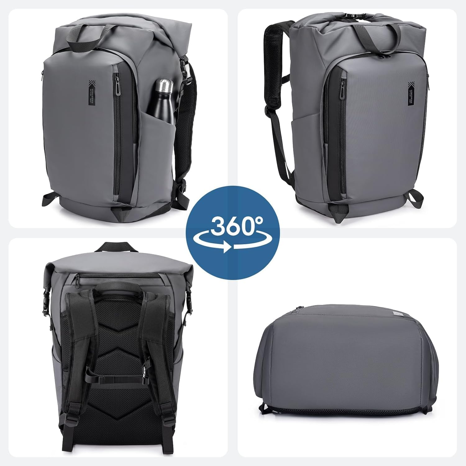 KINGSONS Laptop Bag Travel Backpack - Waterproof Laptop Backpack with USB Charging Port, anti Theft Backpack for Women, Casual Daypack for Business - Fg6319W-Black image number 5