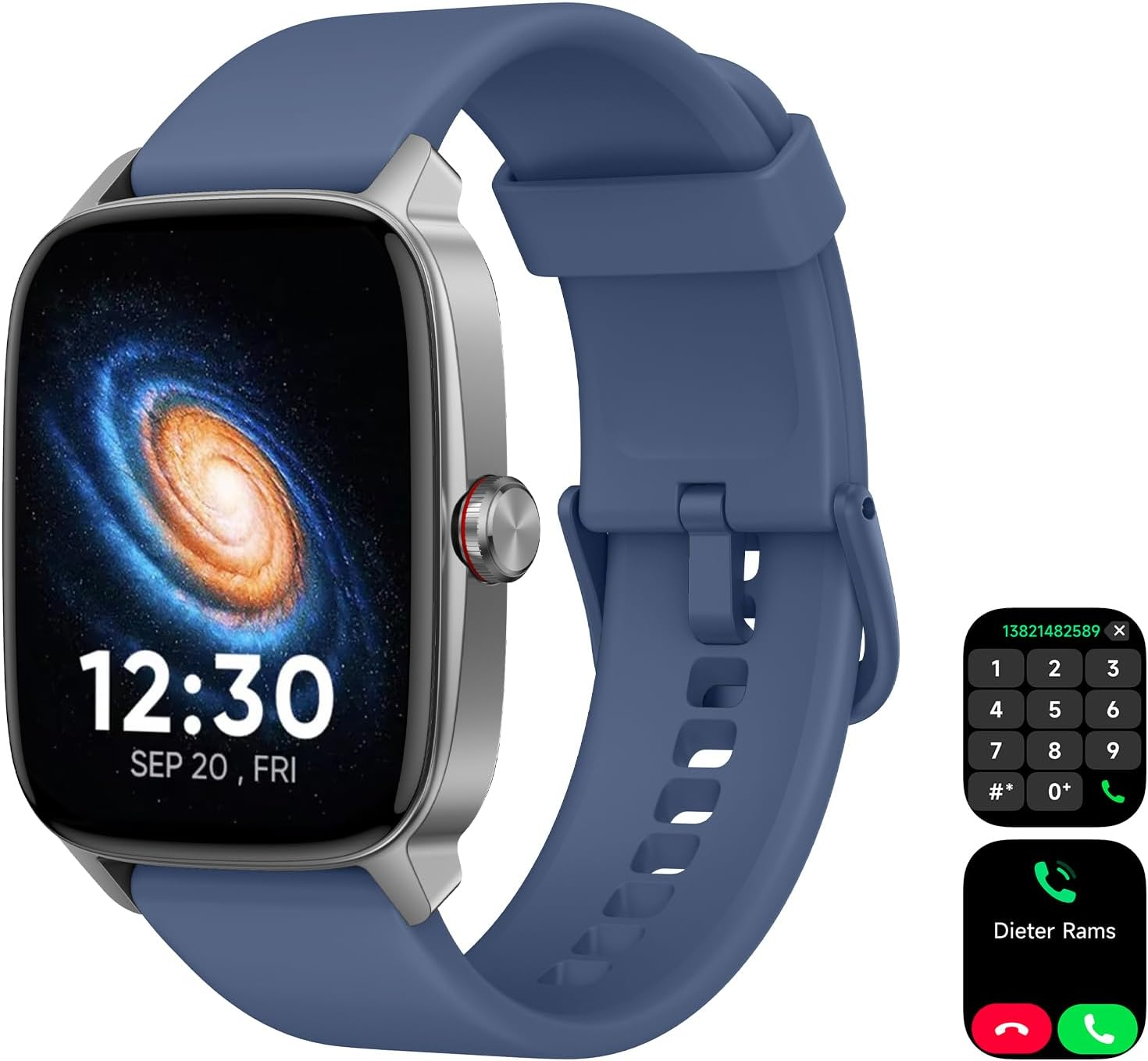 Smart Watch for Men Women, IP68 Waterproof, Bluetooth Calling, Fitness Tracker, Sleep Monitoring, 1.85'' DIY Dial, AI Built-In, 100+ Sports Modes, 7 Days Battery, Compatible with Android & Iphones