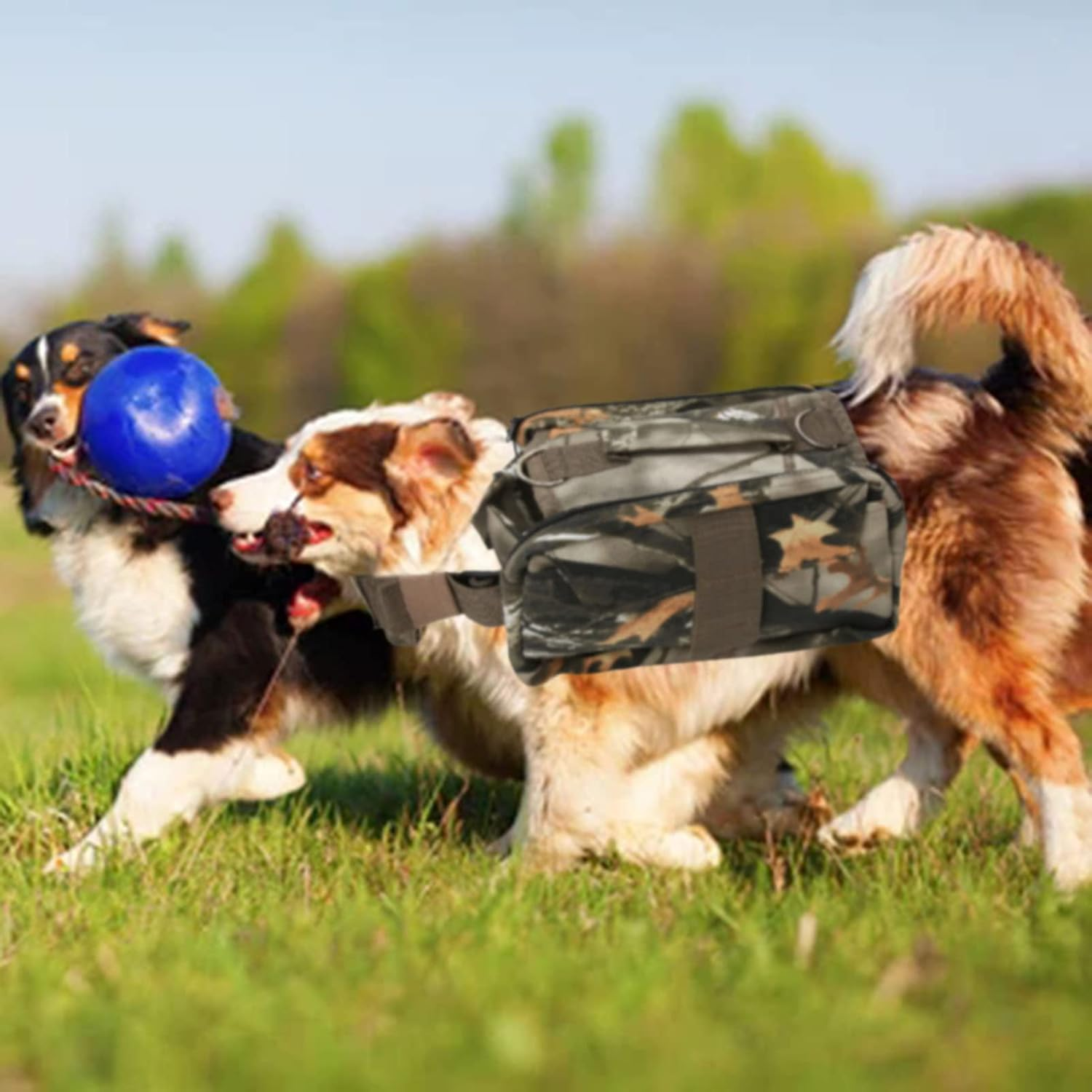 JOROBURO Dog Saddle Bag, Waterproof Adjustable Large Capacity Nylon Dog Backpack, Lightweight Dog Backpack with Side Pockets for Outdoor Travel Training Camping image number 4