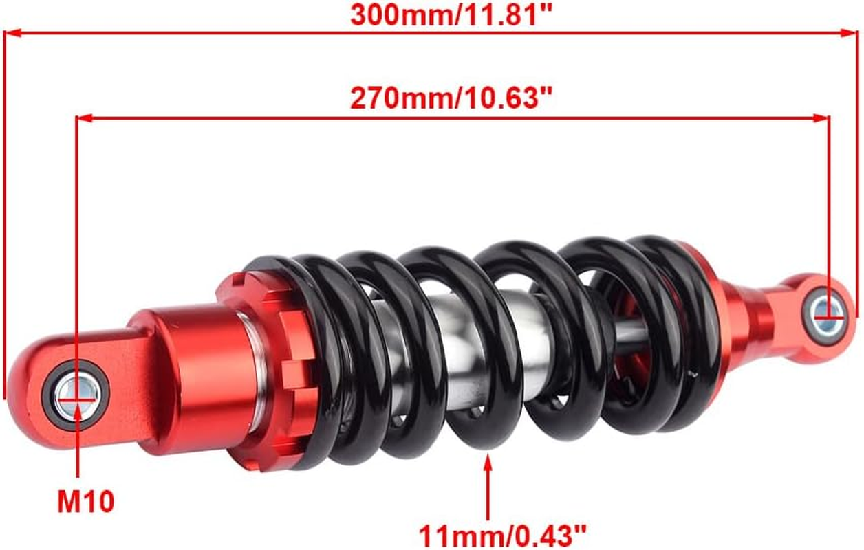 270Mm 10-3/5" Rear Shock Absorber 1000LBS Suspension Sensa-Trac Load Adjusting for ATV Quad Dirt Pit Bike Motorcycle image number 6