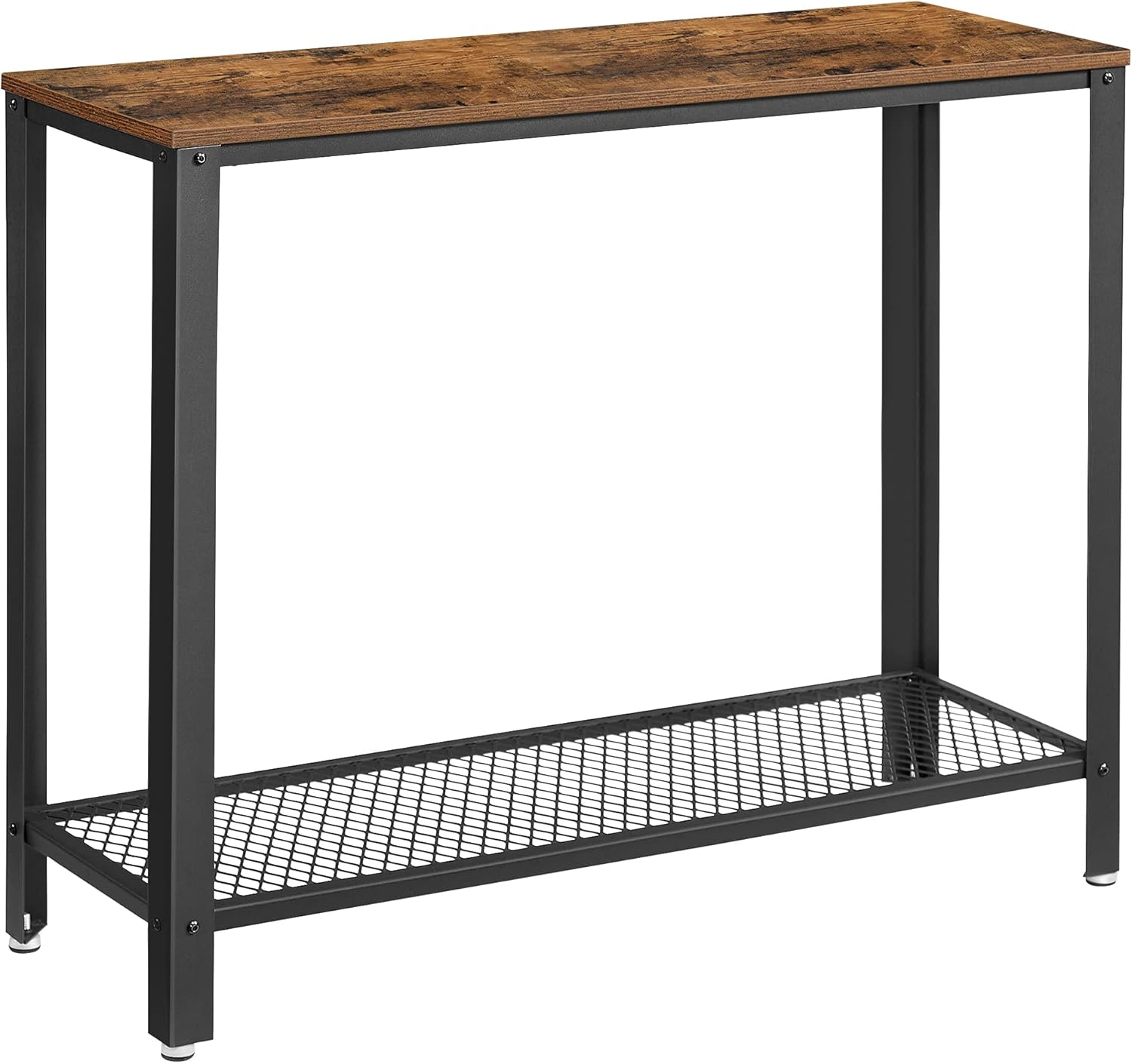 VASAGLE Console Table, Entryway Table, Stable Sofa Table, for Living Room, Bedroom, Easy Assembly, Rustic Brown and Black LNT80X image number 4