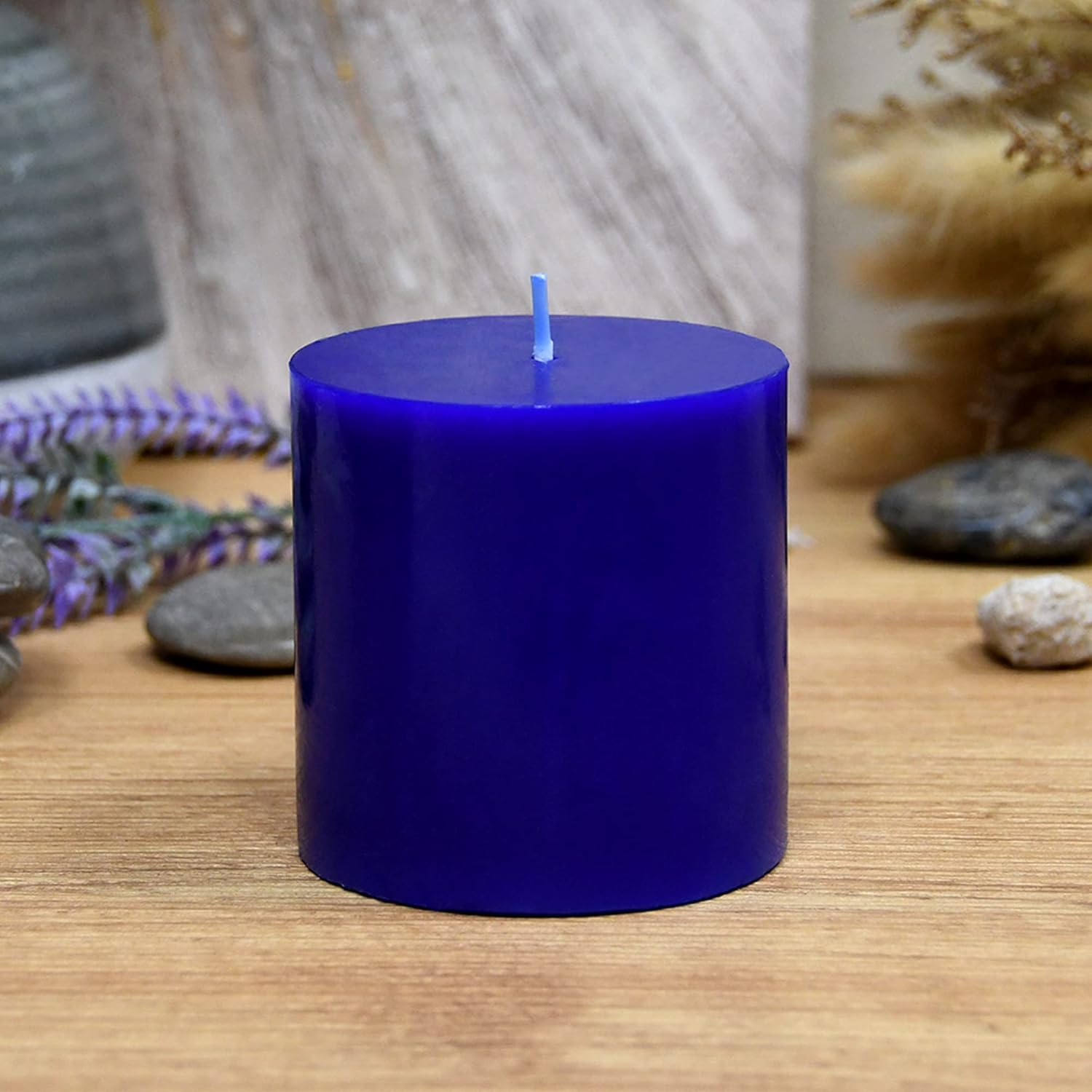 Zest Candle Pillar Candle, 3 by 3-Inch, Blue image number 4