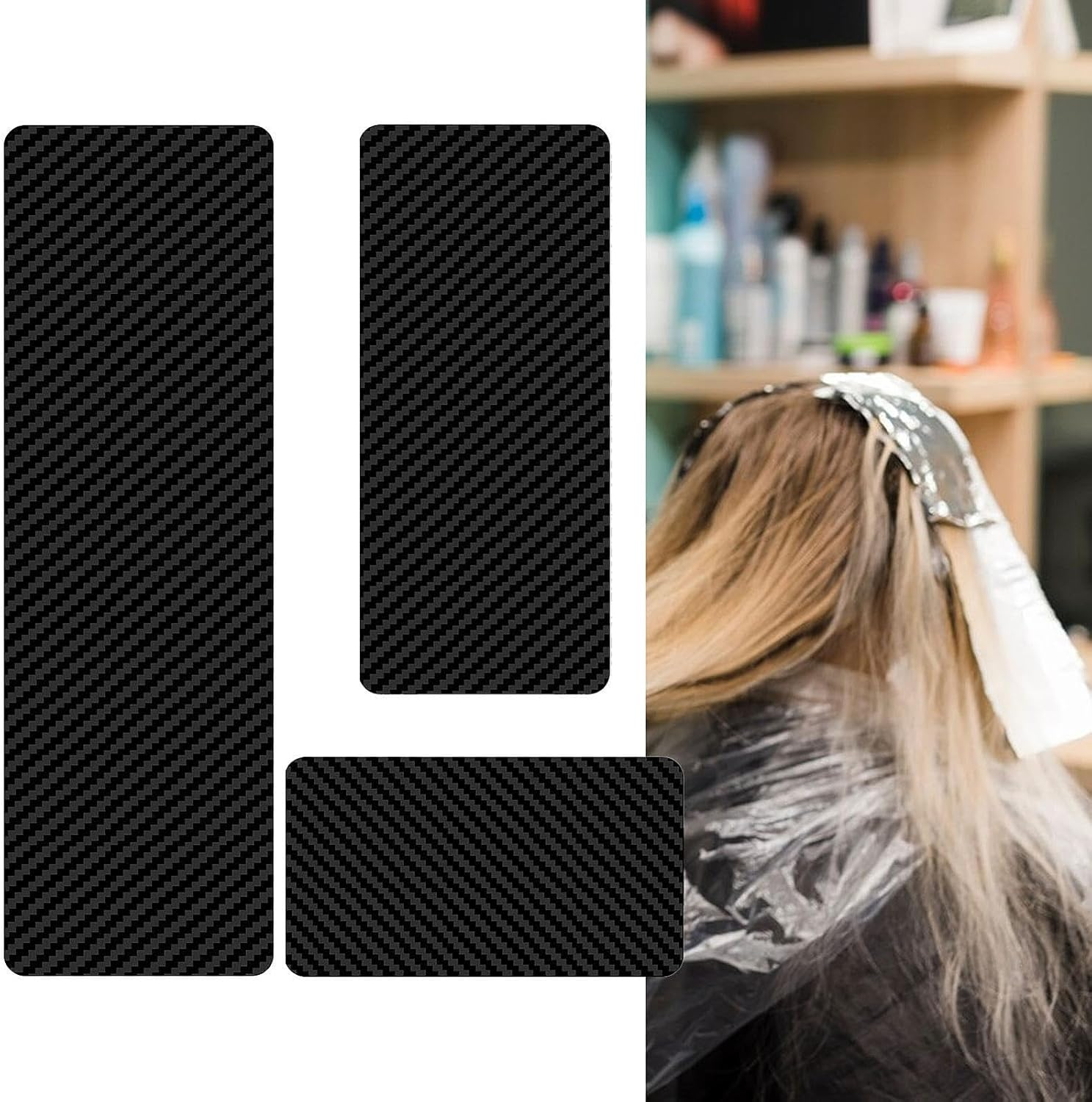 Ysyqkn 3 Pack Hair Styling Boards - Lightweight Hairdressing Supplies for Professional Salons, Black image number 5