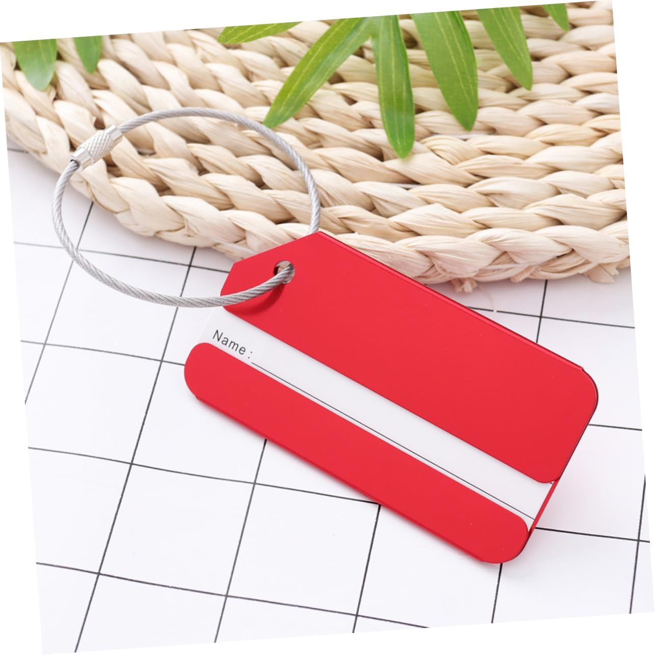 Sosoport 10Pcs Aluminum Luggage Tag for Travel Suitcase Fashion Baggage Tag Handbag Name Function for Suitcase and Travel Bag Identification