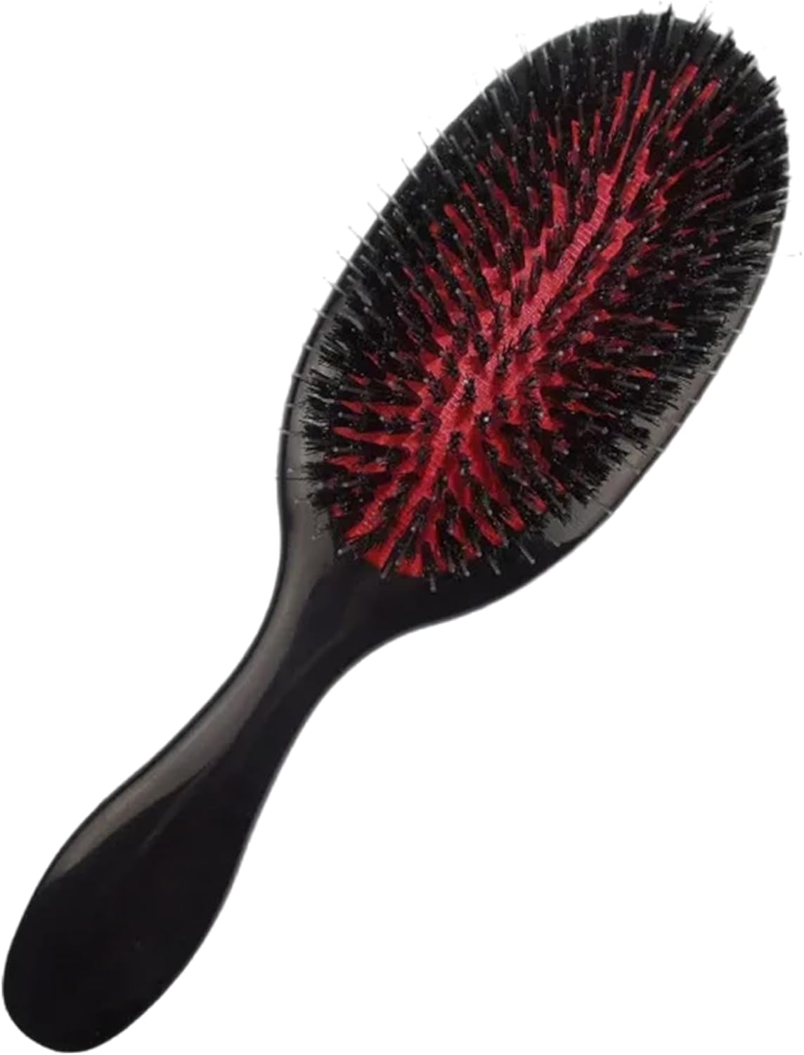 Boar Bristle Hair Brush, 8.5X2.6 Inch Hair Extension Brush with Comfortable Grip, Paddle Detangling Hairbrush for Women Men Wet/Dry Massaging Detangling- image number 2