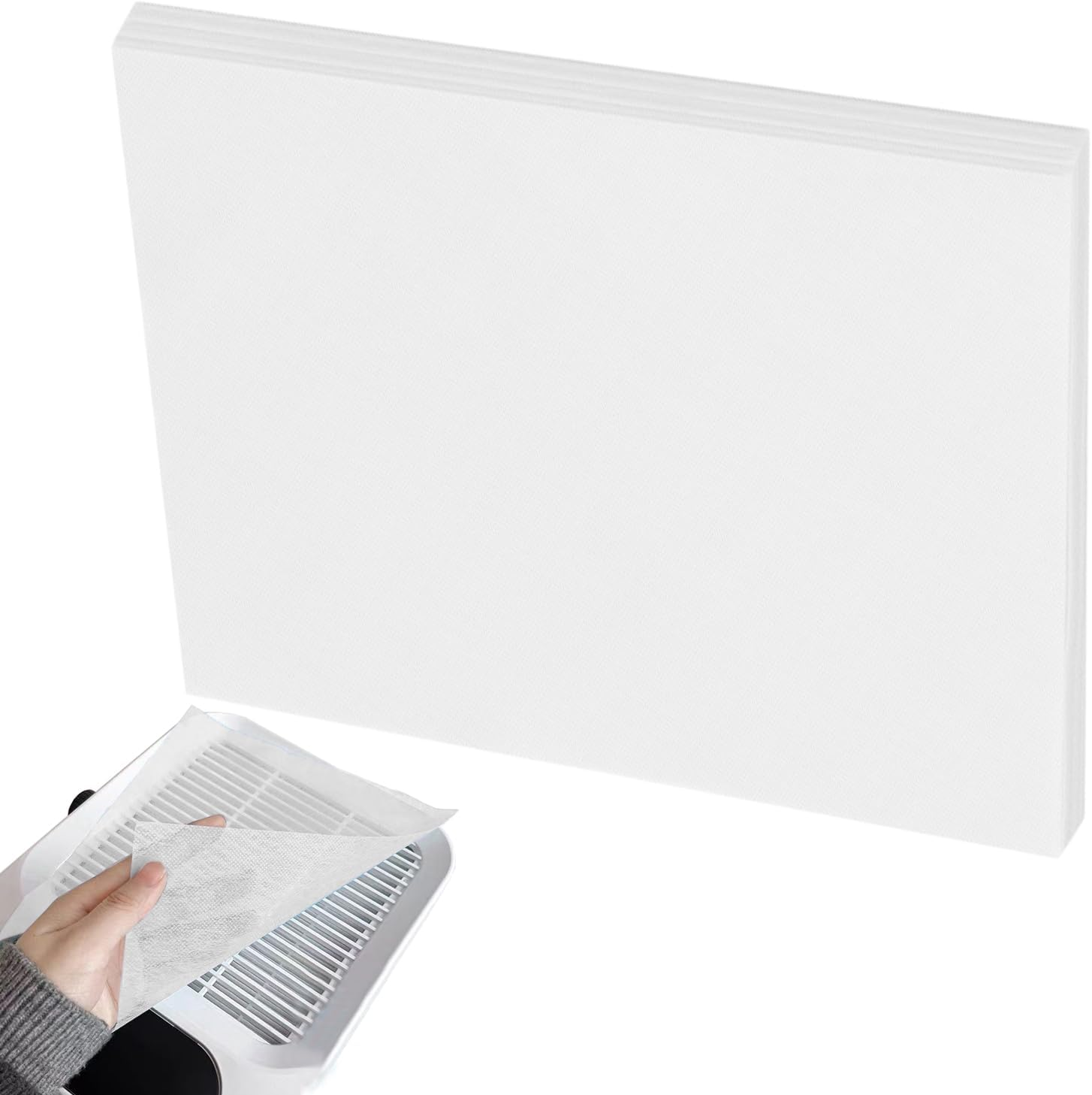 Dust Collector Filter | 100Piece Nail Vent Dust Collector | Professional Paper Collecter for Training Women Home Practice - White image number 6