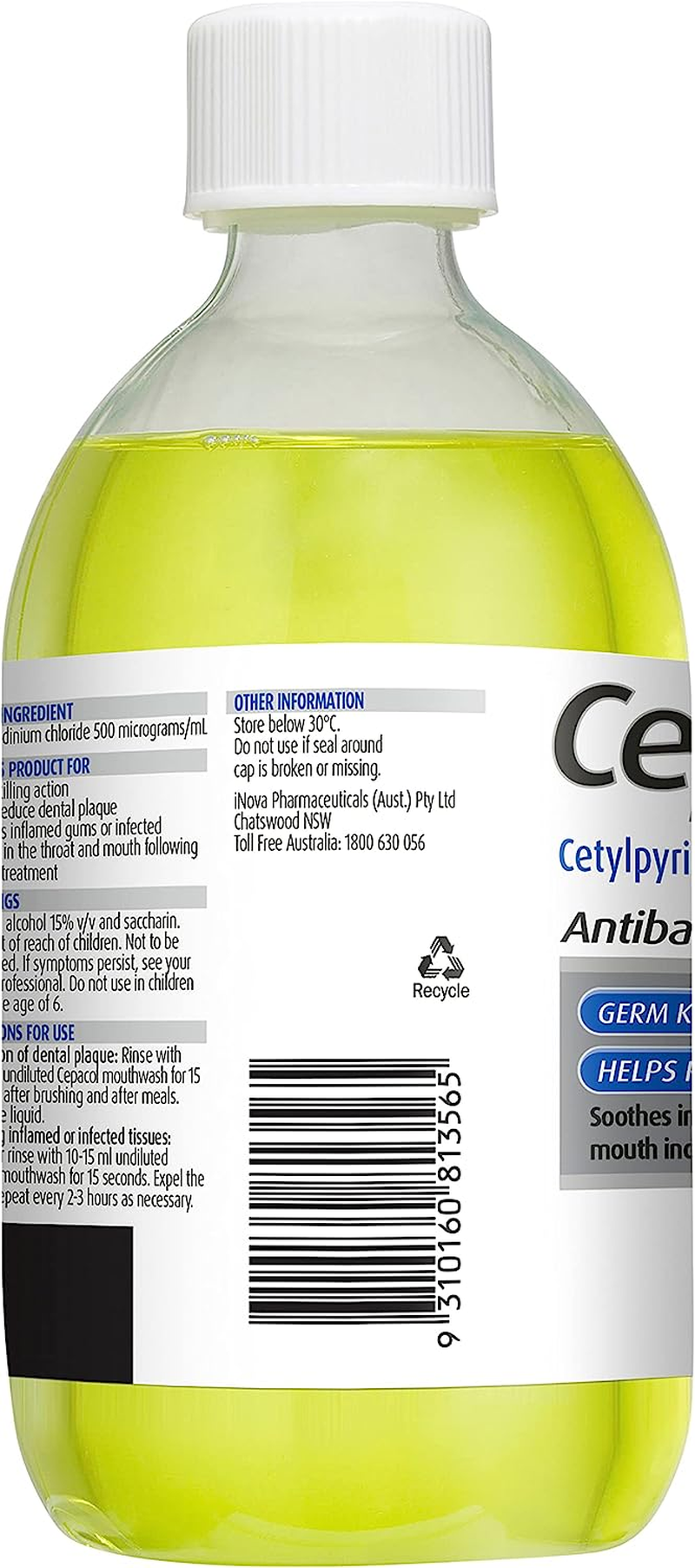 Cepacol Antibacterial Mouthwash Solution 500 Ml image number 1