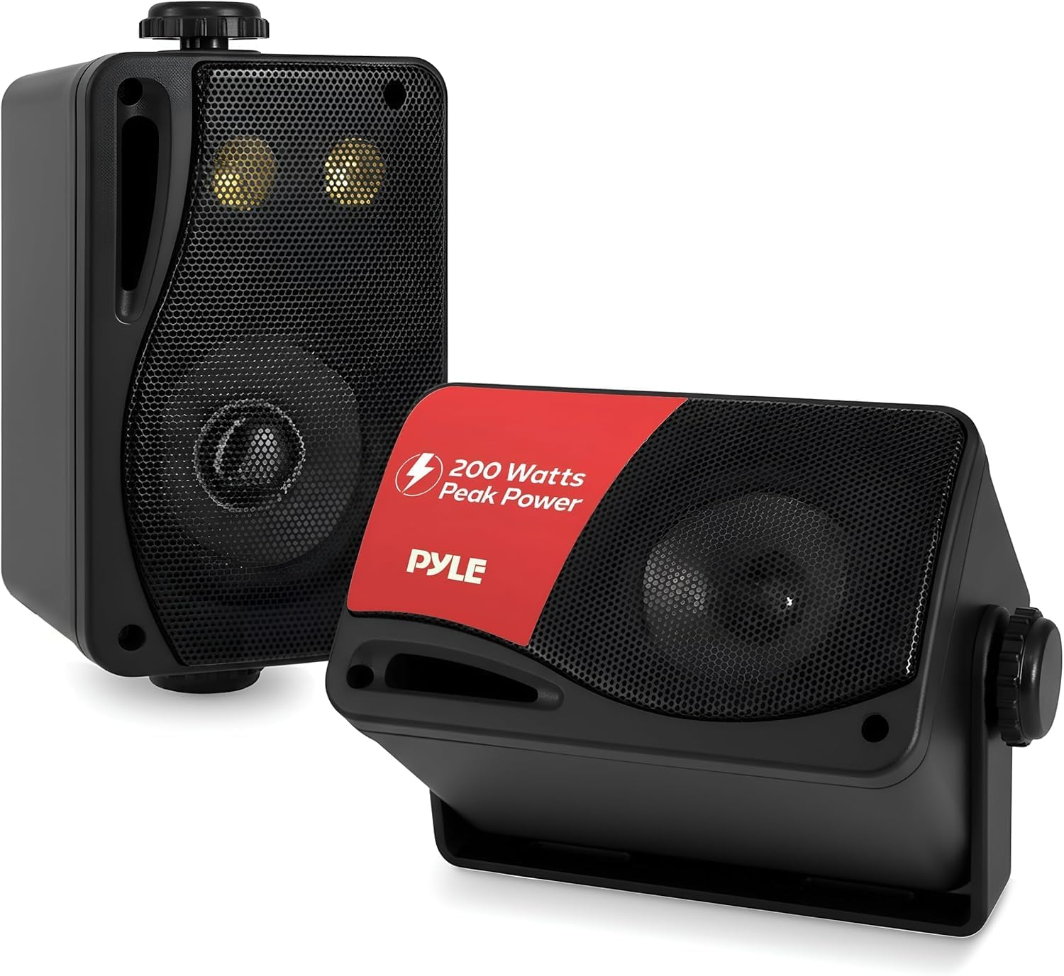 Pyle 3-Way Mini Box Speaker System - 3.5 Inch 200 Watt Waterproof Marine Grade Mount Speakers - in a Heavy Duty ABS Enclosure Grill - Home, Boat, Poolside, Patio Indoor Outdoor Use (Black) image number 6