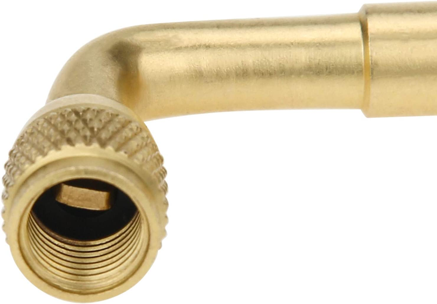 Mellbree 2-Pack Tire Valve Extension, 90 Degree Schrader Tire Valve Stem Extension Brass Adaptor Compatible for Passenger Cars, Stroller, Bicycles, Motorcycles, Trailers, RV and Recreational Vehicles image number 6