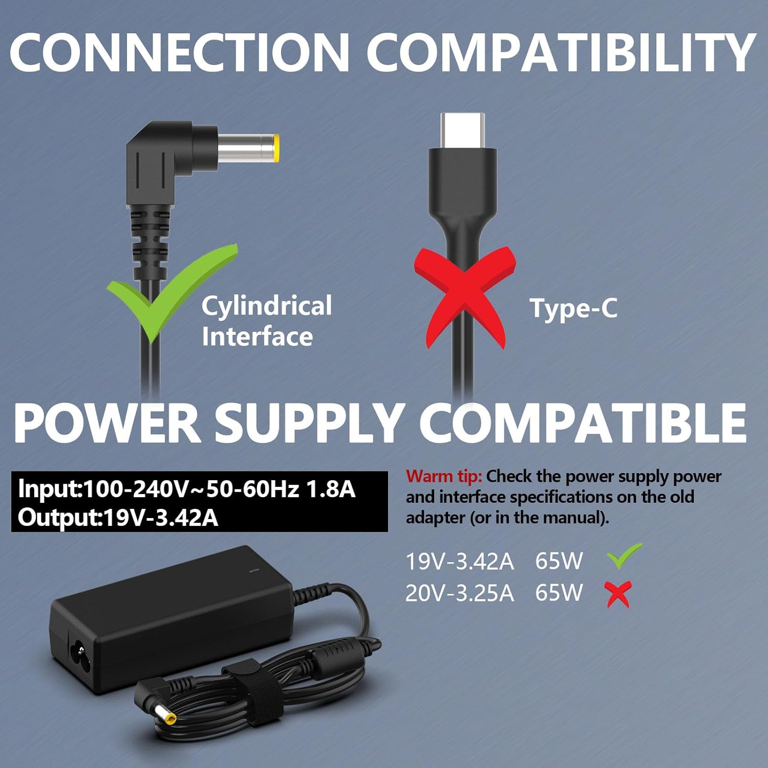 65W 19V Wireless Bluetooth Speaker Charger Cable for JBL Boombox 1 2 3, Power Supply for JBL Xtreme, Xtreme 2, Xtreme plus & Fugoo XL Bluetooth Speaker Box, Boost Soundbar Power Supply Adapter image number 1