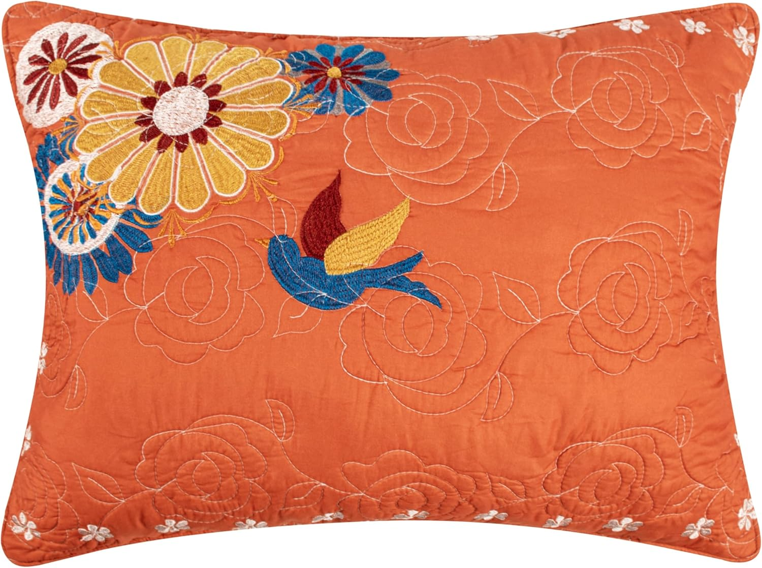 Barefoot Bungalow Topanga Pillow Sham, Standard, Orange image number 3