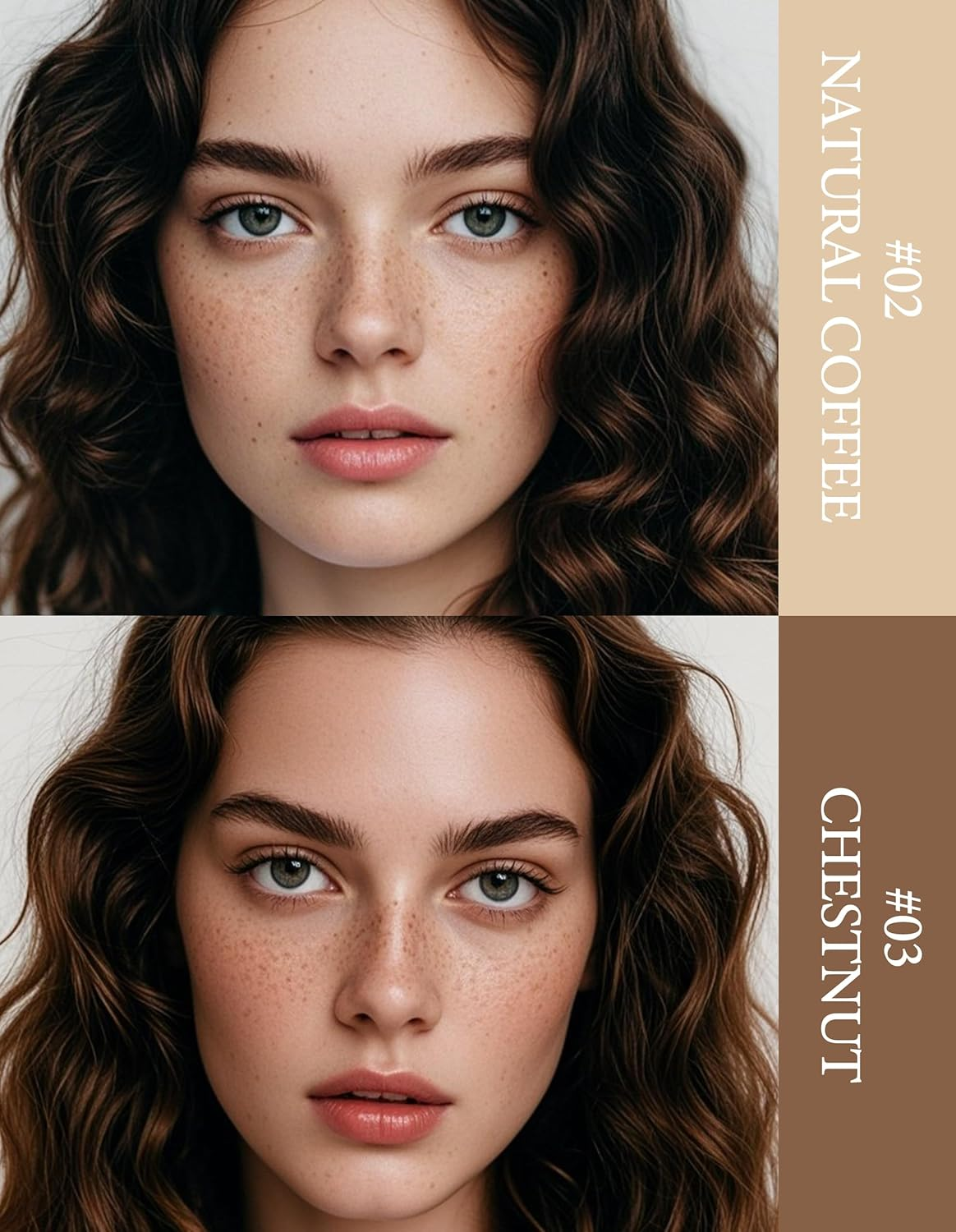 Erinde 2 Colors Natural Freckle Pen, Face Freckle Makeup Tool, Waterproof Long Lasting Quick Dry Freckles Tattoo Marker for Natural Sunkissed Makeup #02+#03 image number 3