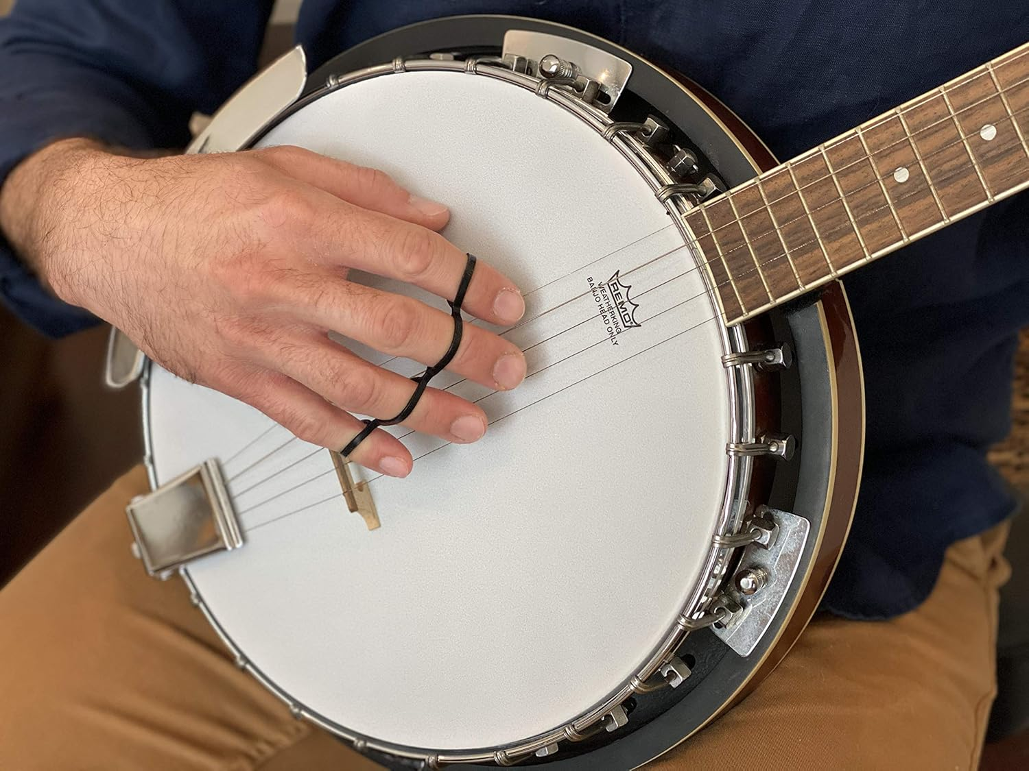 Riff BANDZ - Training Bands for Guitar Bass Piano Finger Speed System - Premium Set of 3 Hand Strengthener Accessories image number 2